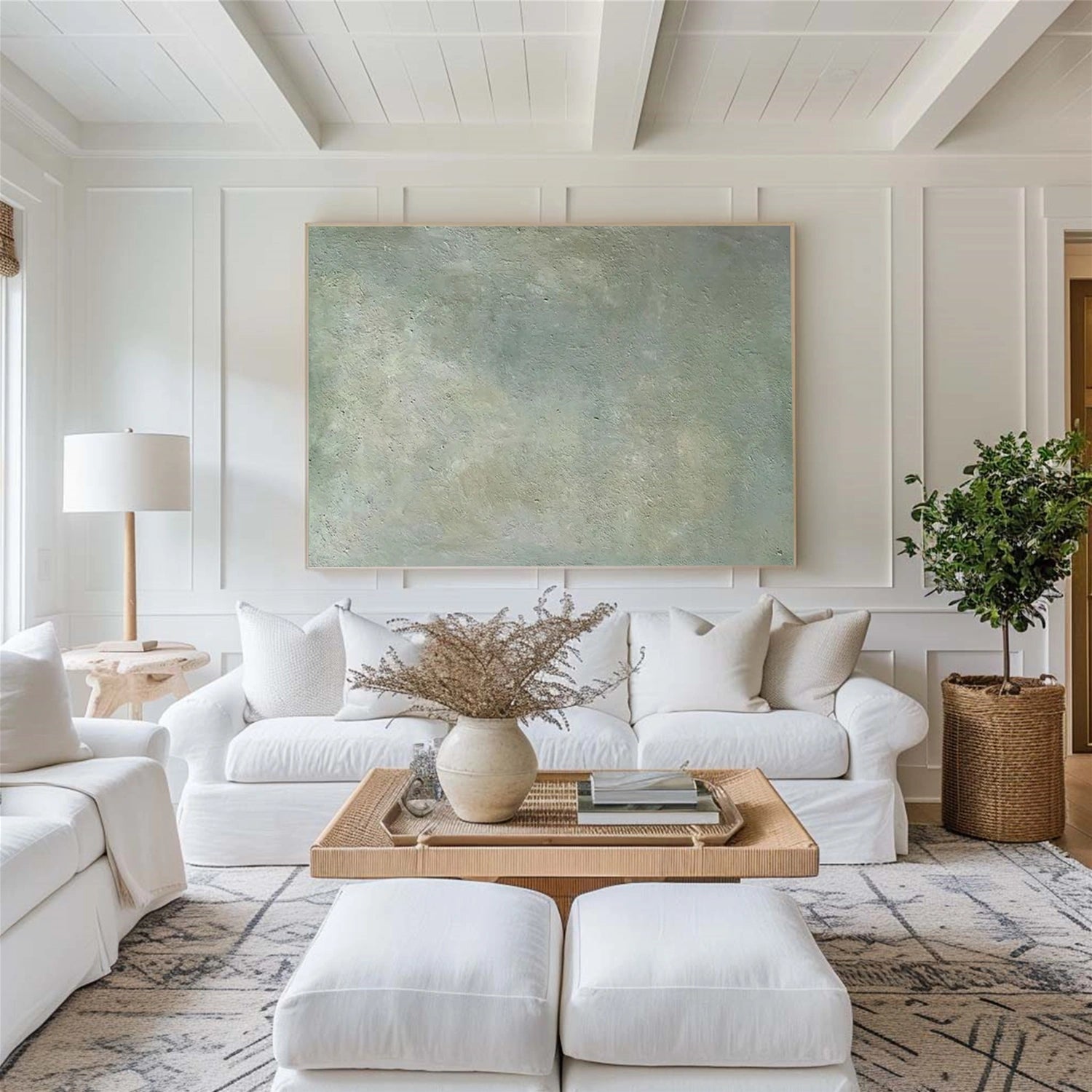 Green Minimalist Canvas Art #MT150