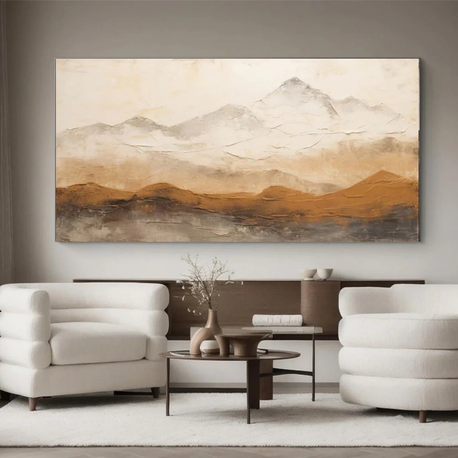 Abstract Mountain Canvas Art #MO027