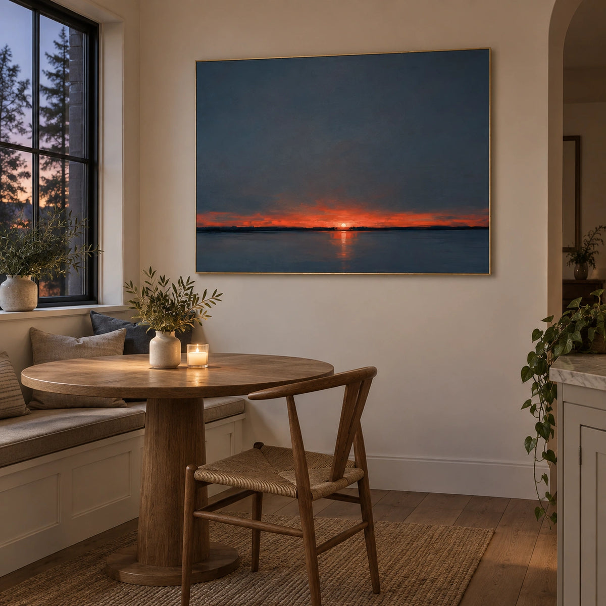 Ocean And Sky Abstract Wall Art #OS233