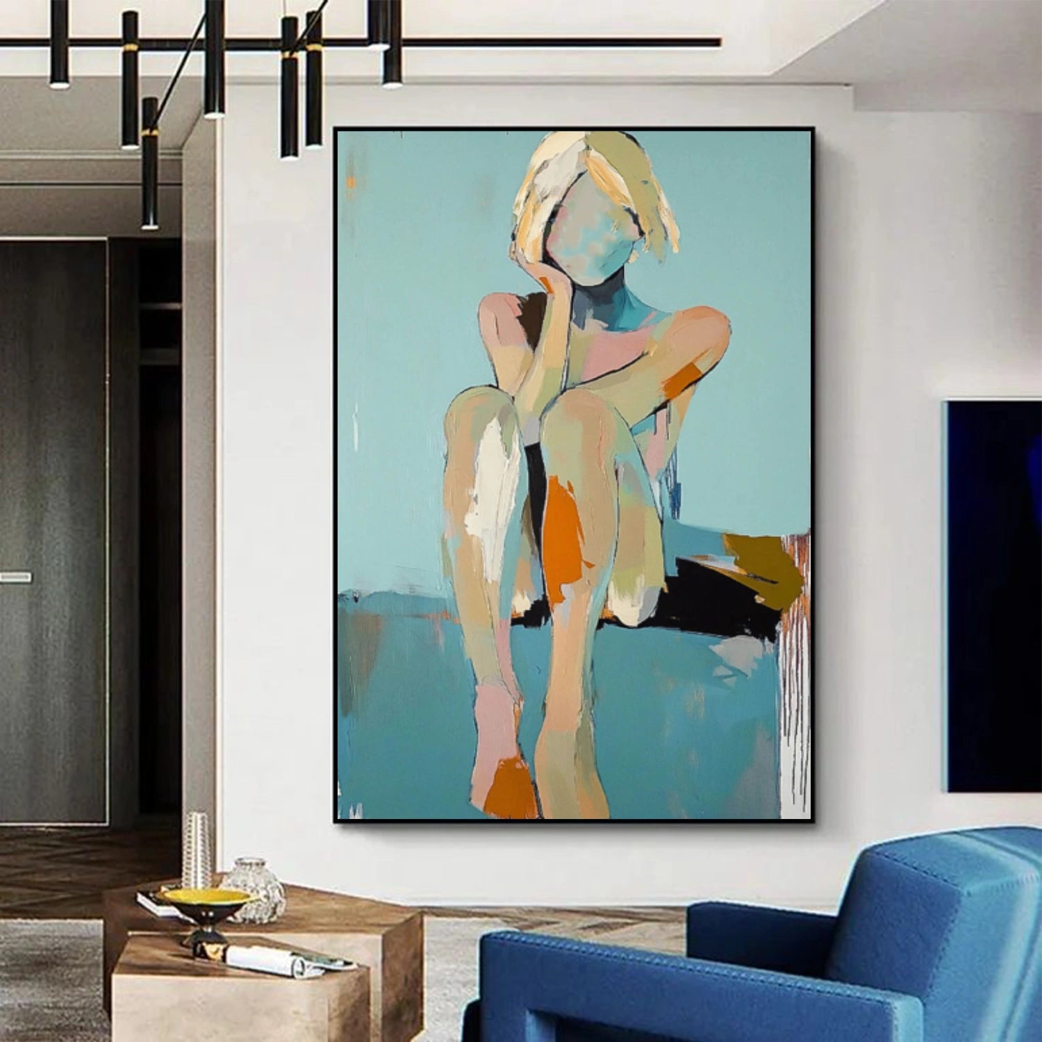 Abstract Portrait Canvas Art #AE110