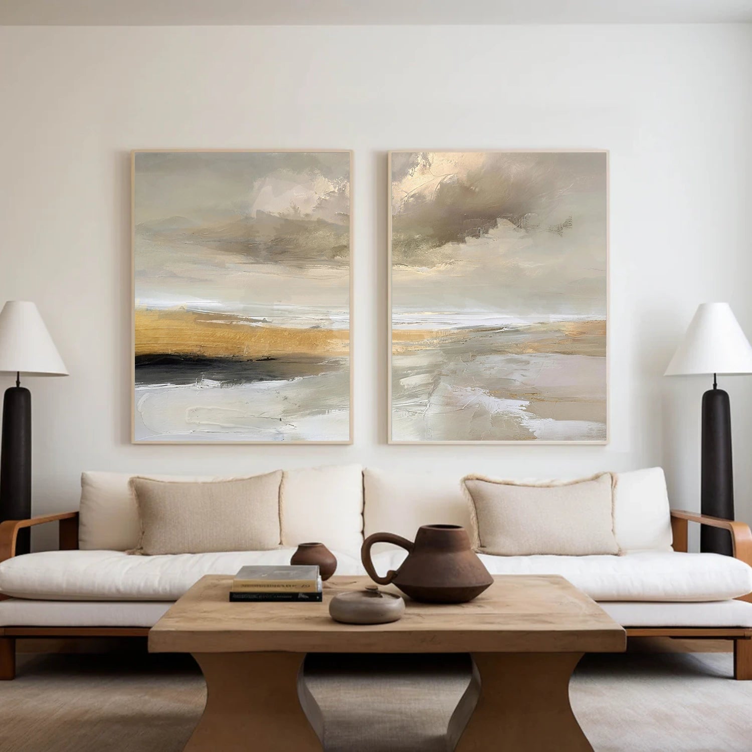 Ocean And Sky Abstract Wall Art Set of 2 #OS122