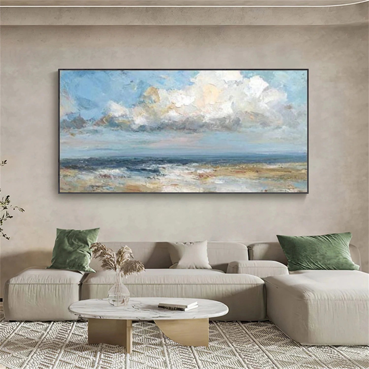 Ocean And Sky Abstract Wall Art #OS117