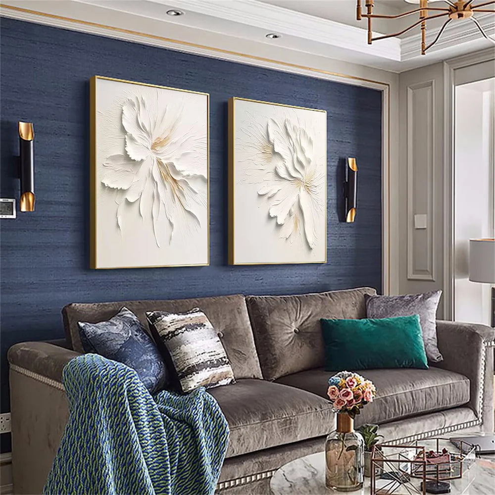 Flower Textured Painting Canvas #FP057