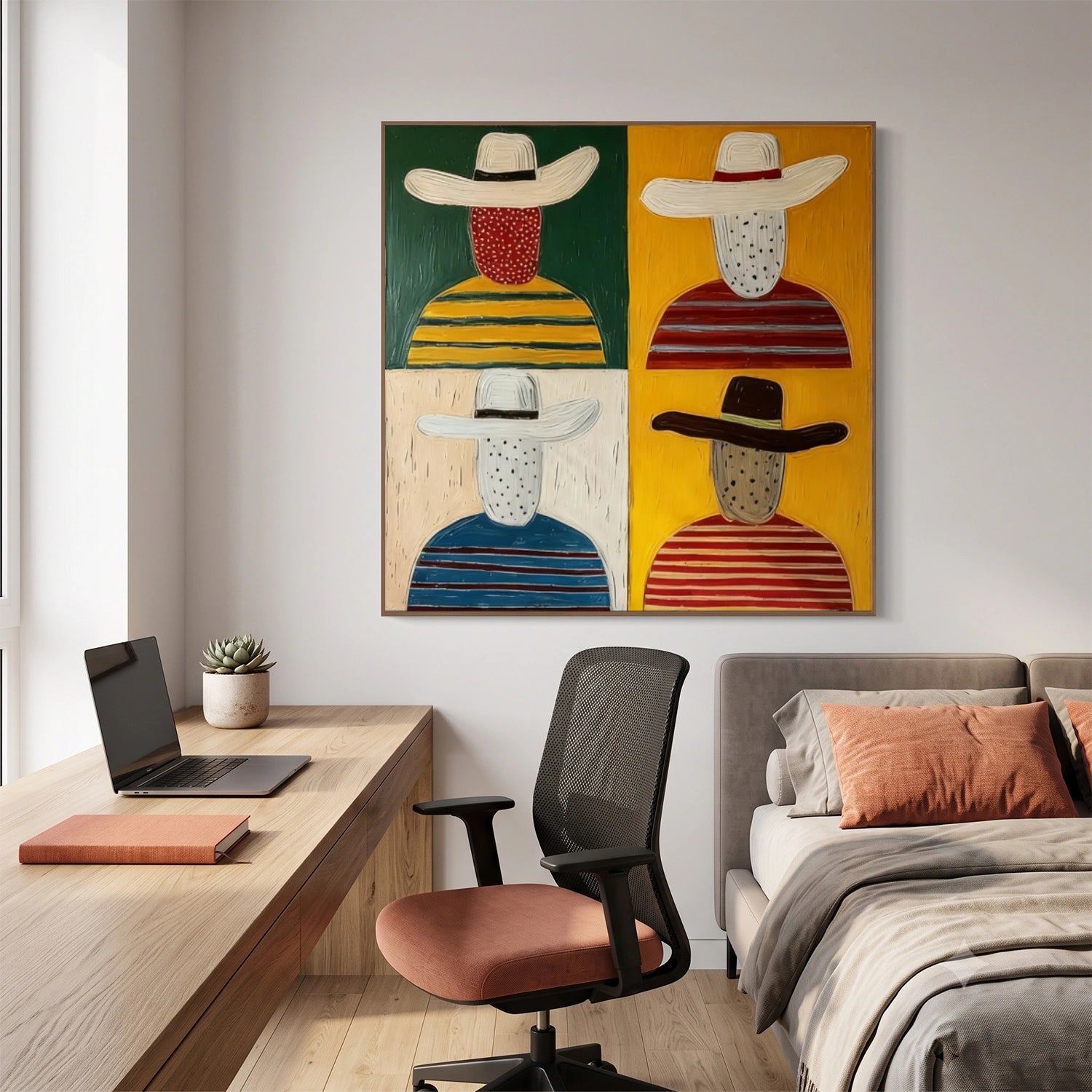 Abstract Portrait Canvas Art #AE153