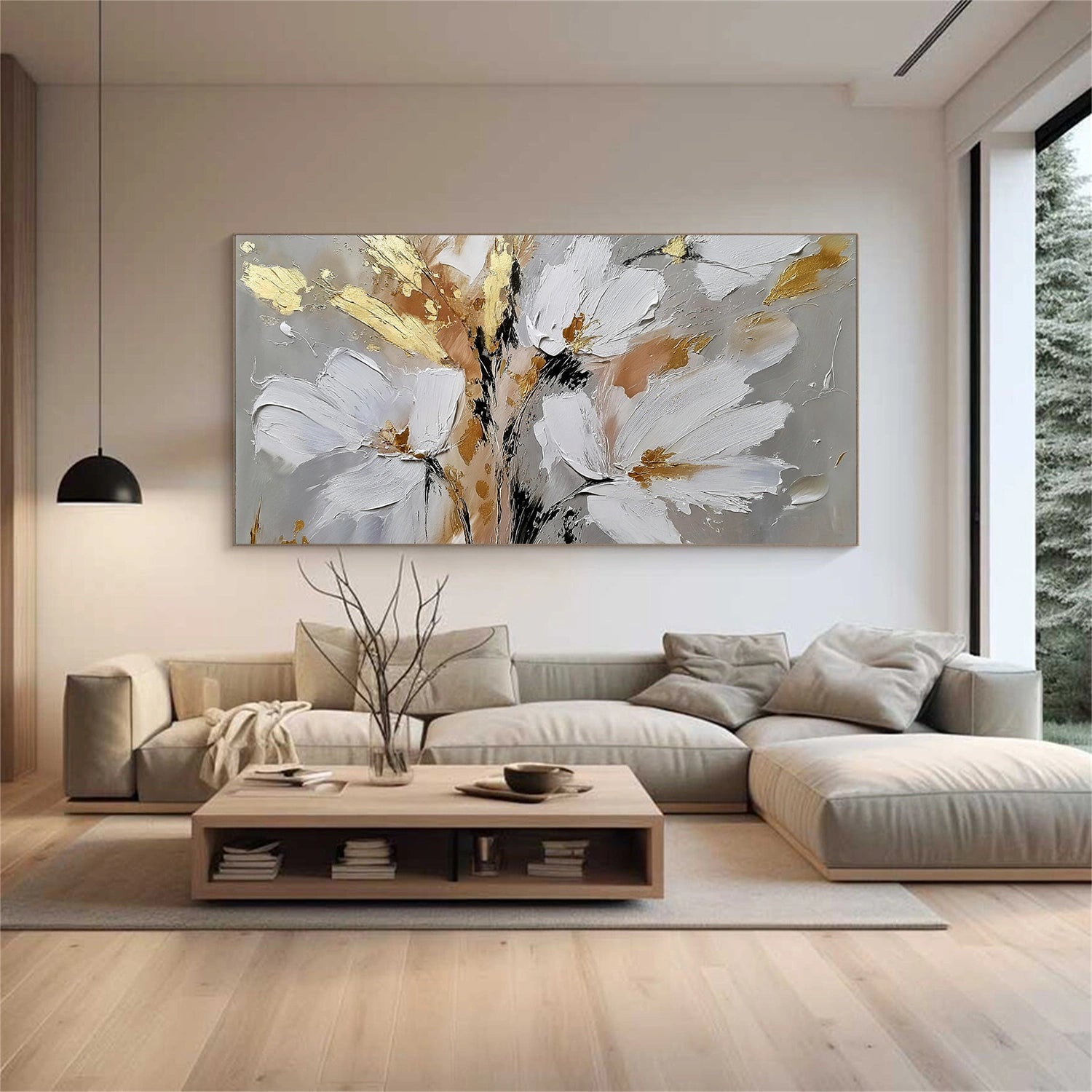 Flower Abstract Textured Wall Art #FP170