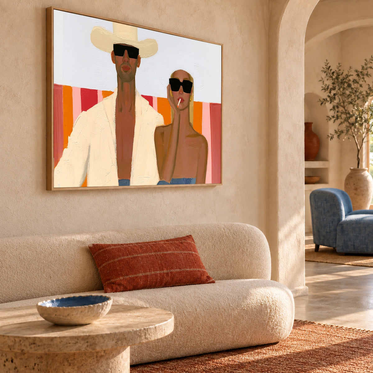 Abstract Portrait Canvas Art #AE183