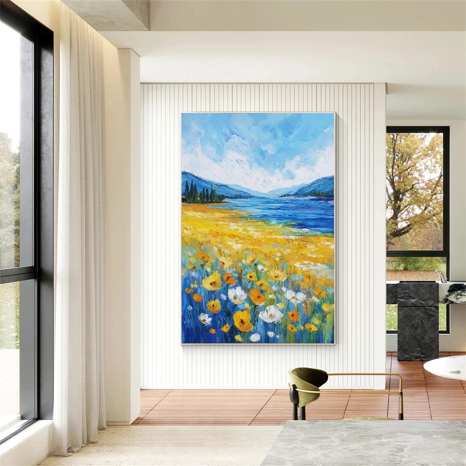 Flower Abstract Textured Wall Art #FP193