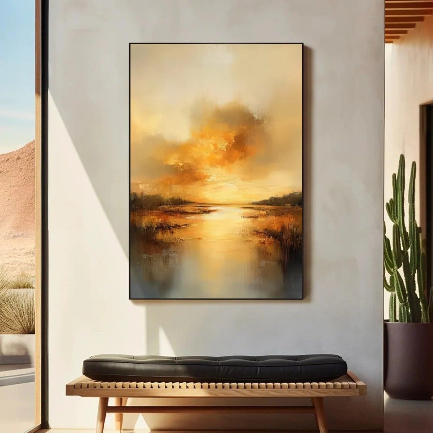 Ocean And Sky Abstract Wall Art #OS065