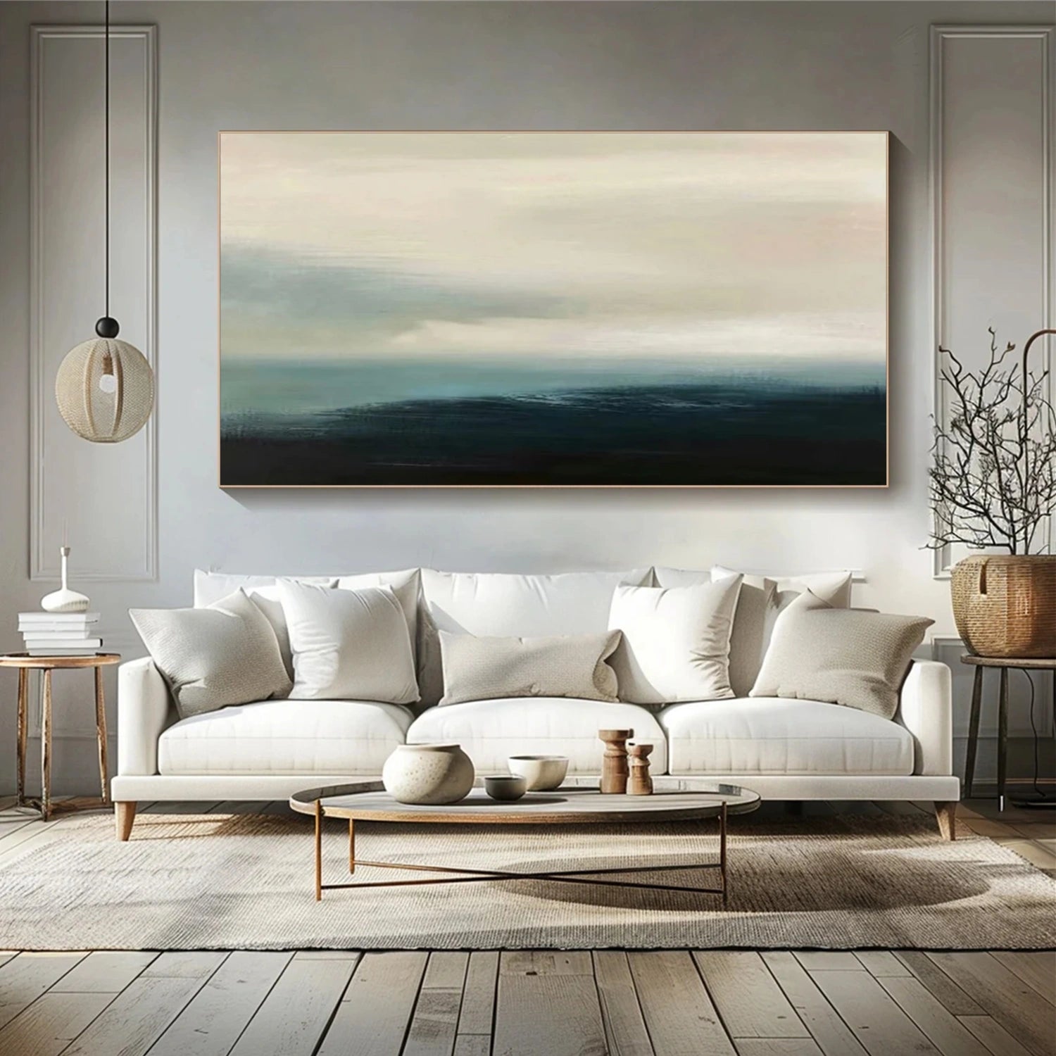 Ocean And Sky Abstract Wall Art #OS085