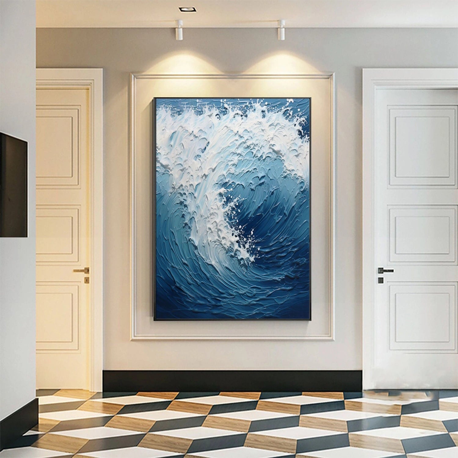 Ocean Textured Painting Canvas #OP019