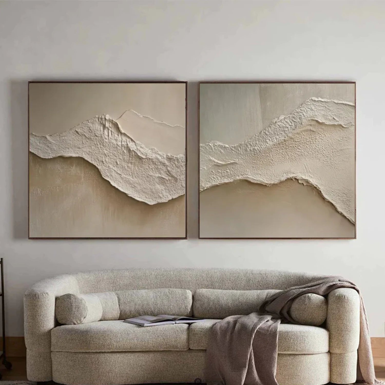 Ocean Abstract Textured Wall Art Set of 2 #OP041
