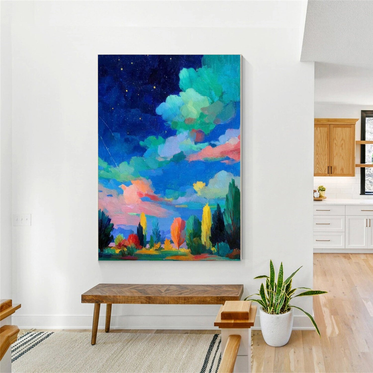 Ocean And Sky Abstract Wall Art #OS145