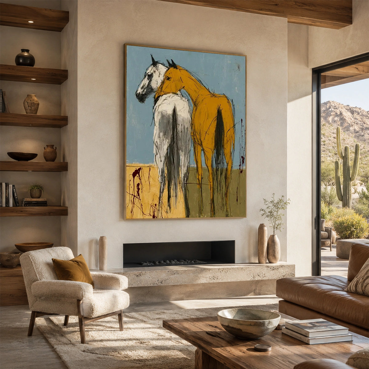 Abstract Animal Horse Wall Art #AC156