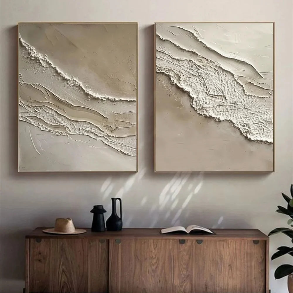 Ocean Textured Painting Canvas Set of 2 #OP028