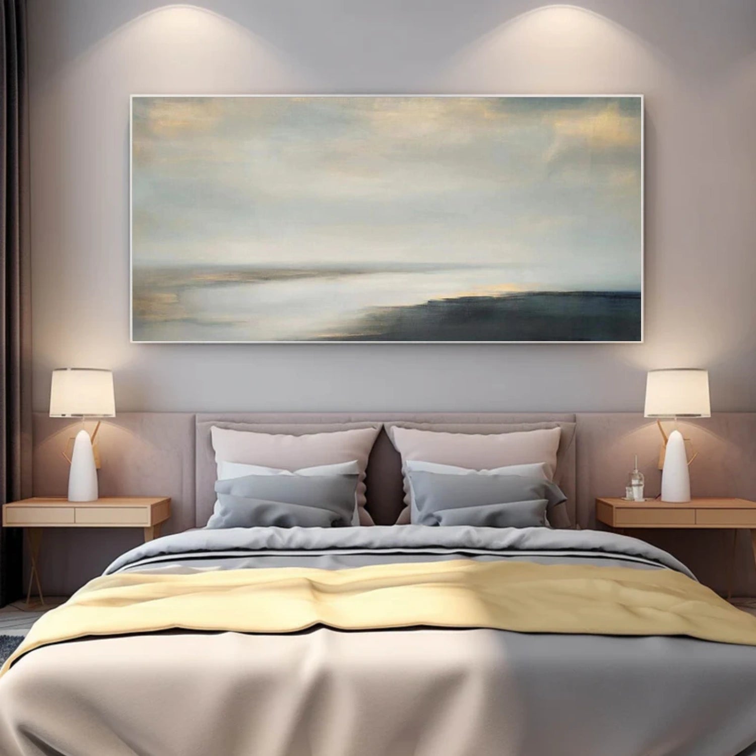Ocean And Sky Abstract Wall Art #OS084