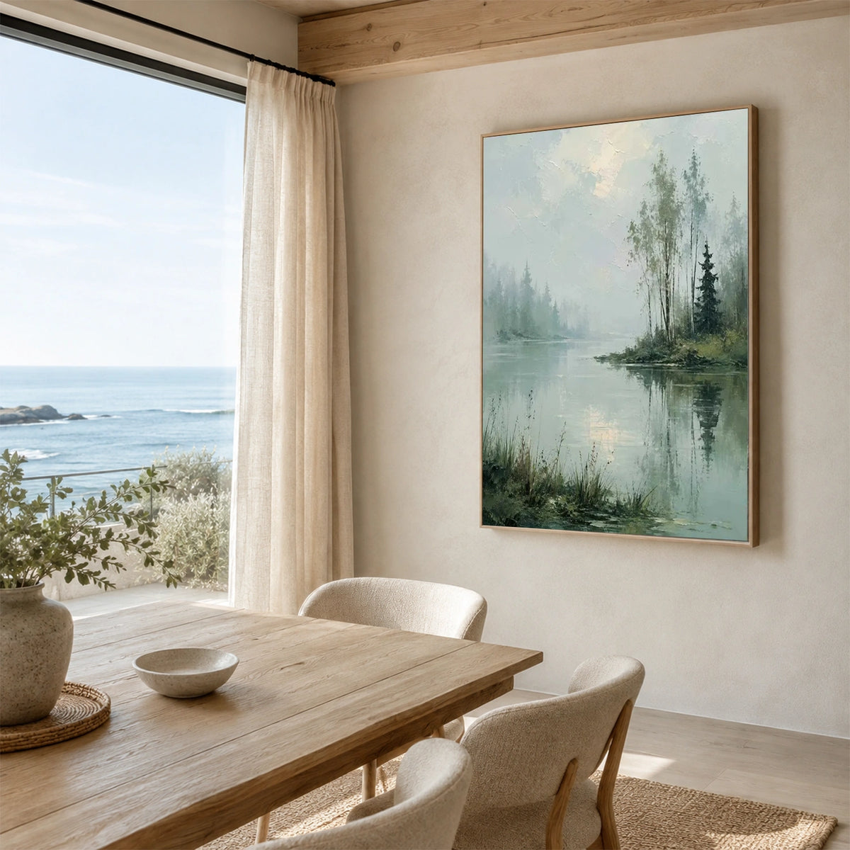 Ocean And Sky Abstract Wall Art #OS229