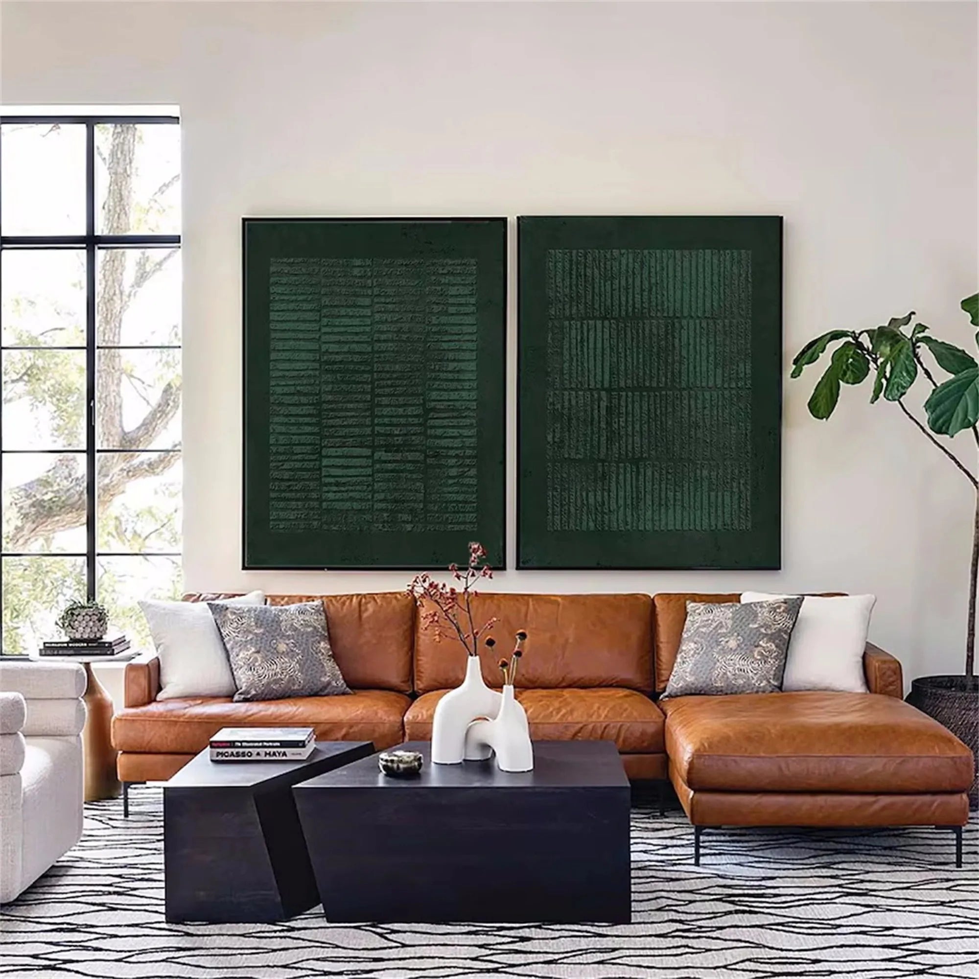 Wabi Sabi Texture Canvas Art Set of 2 #WS017