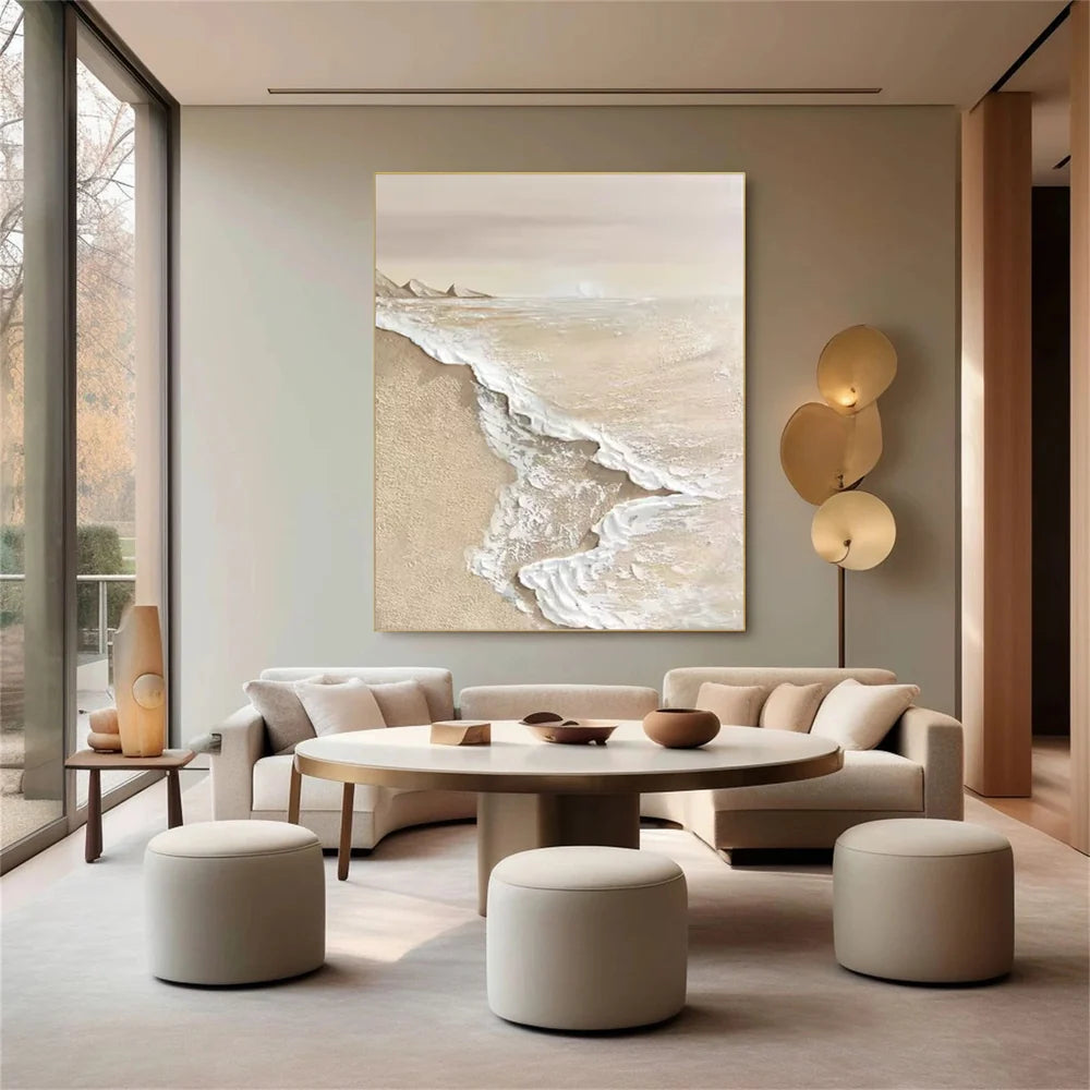 Ocean And Sky Textured Painting Canvas #OS051