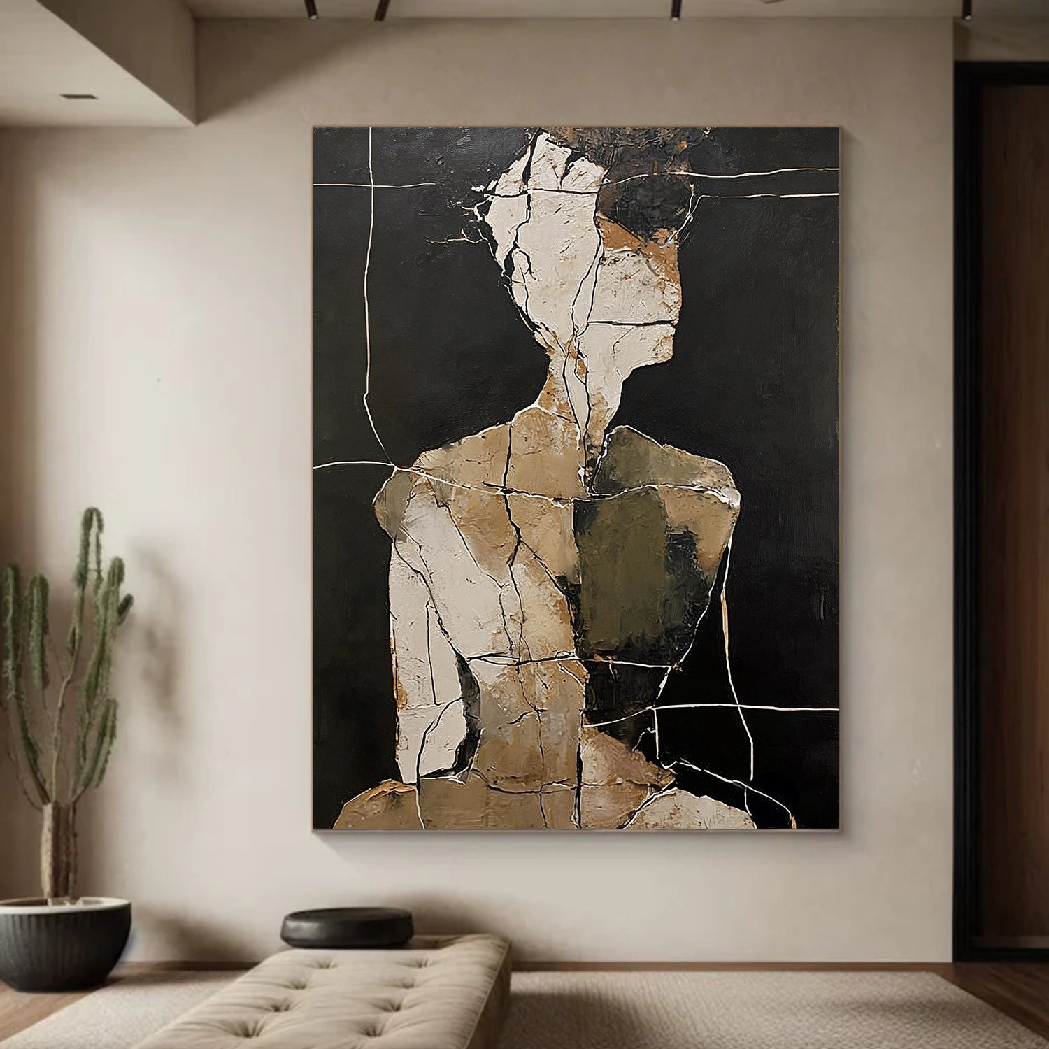 Abstract Portrait Canvas Art #AE118