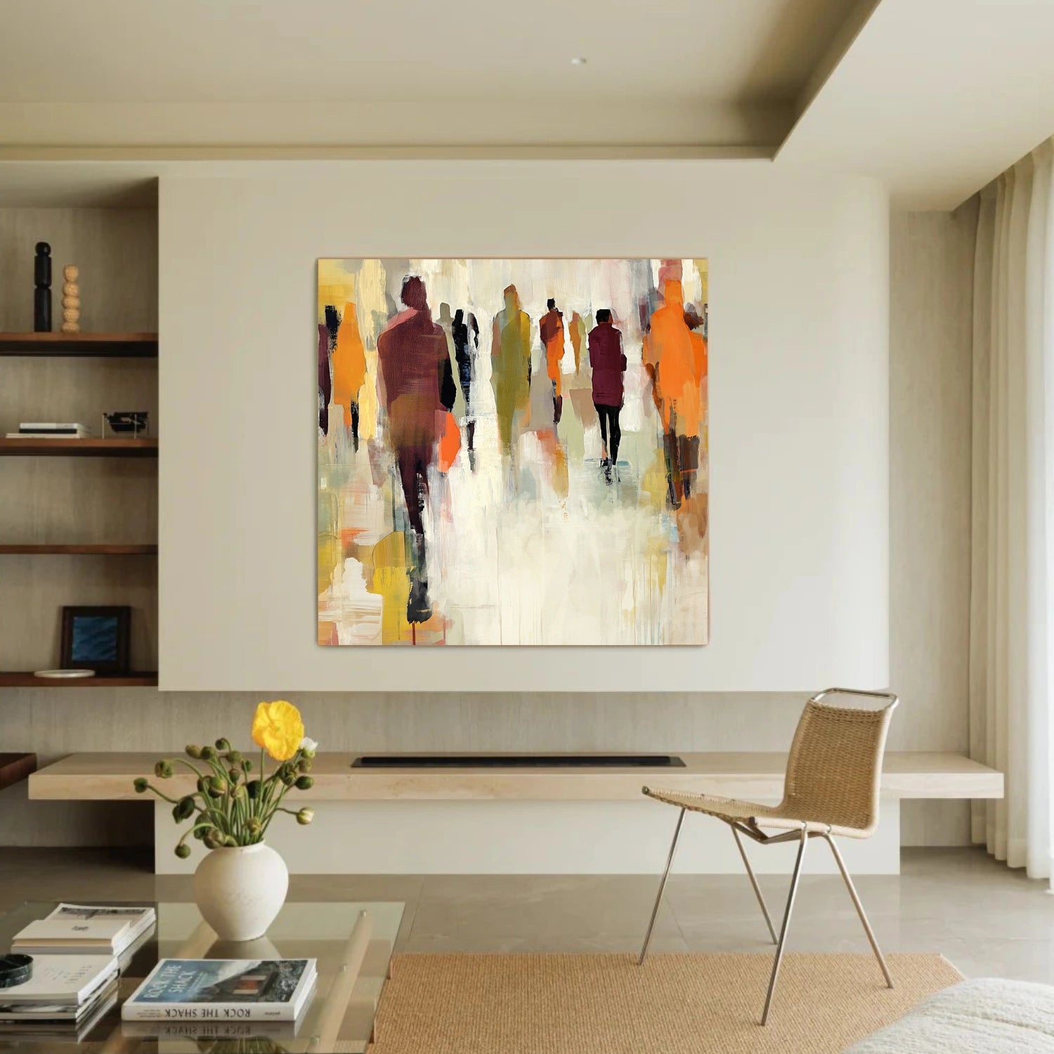 Colorful Abstract People Canvas Art #AE075