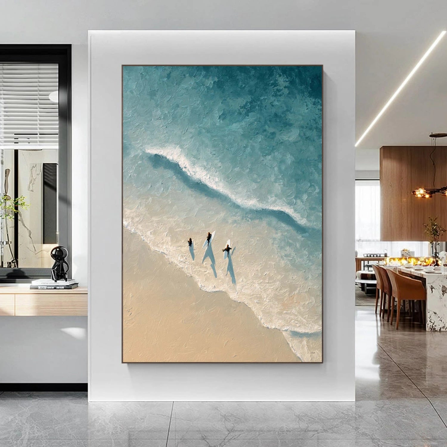 Ocean Abstract Textured Wall Art #OP068