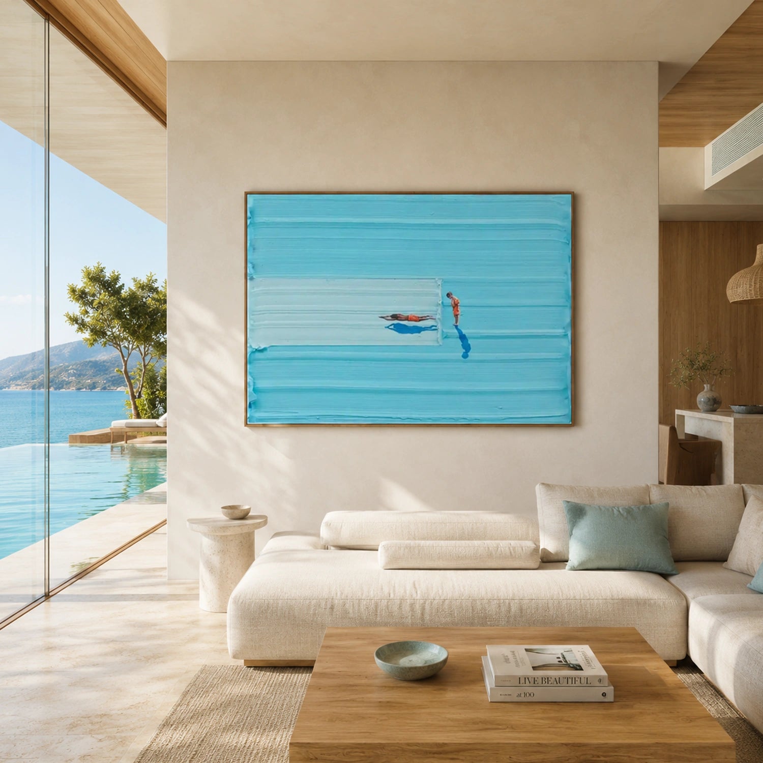 Swimming Sport Textured Wall Art #MS130