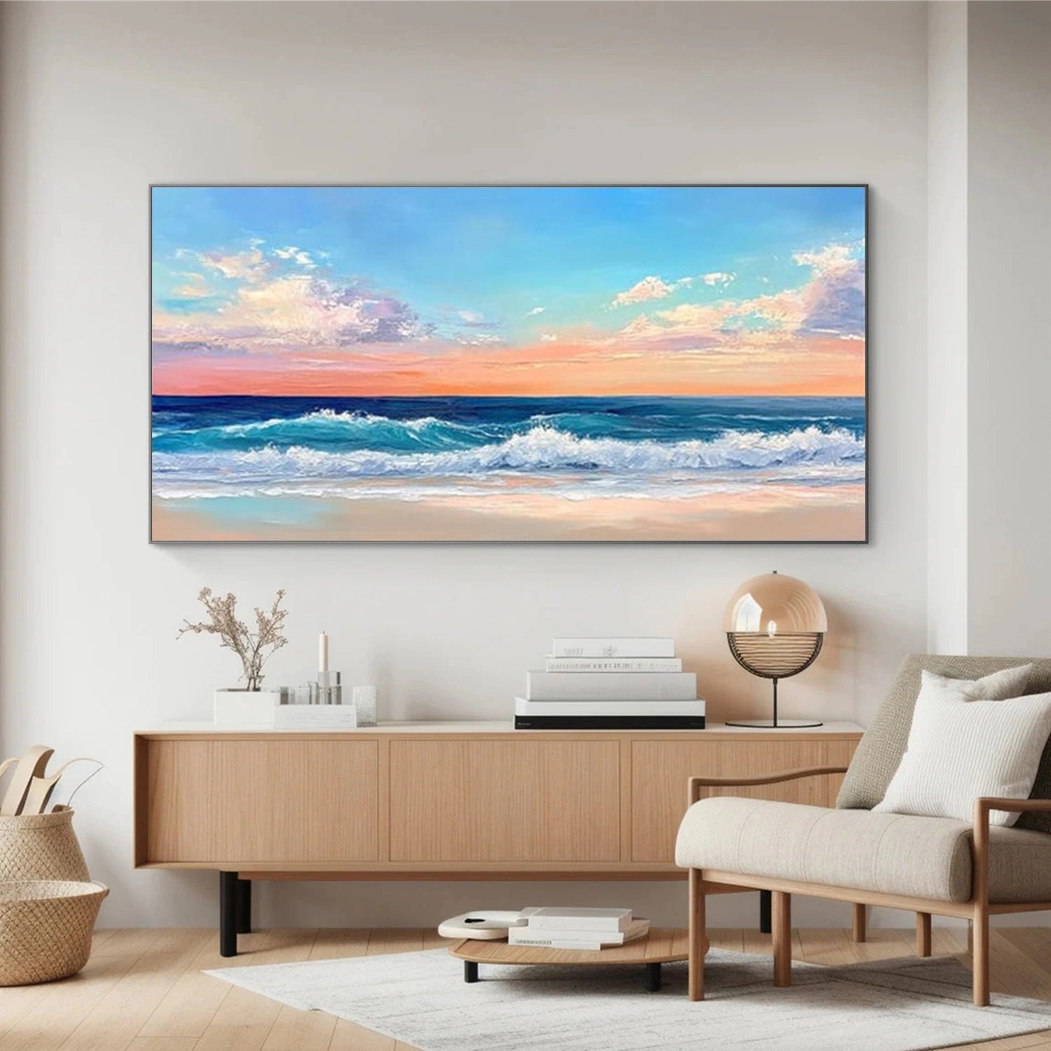Ocean And Sky Abstract Wall Art #OS115