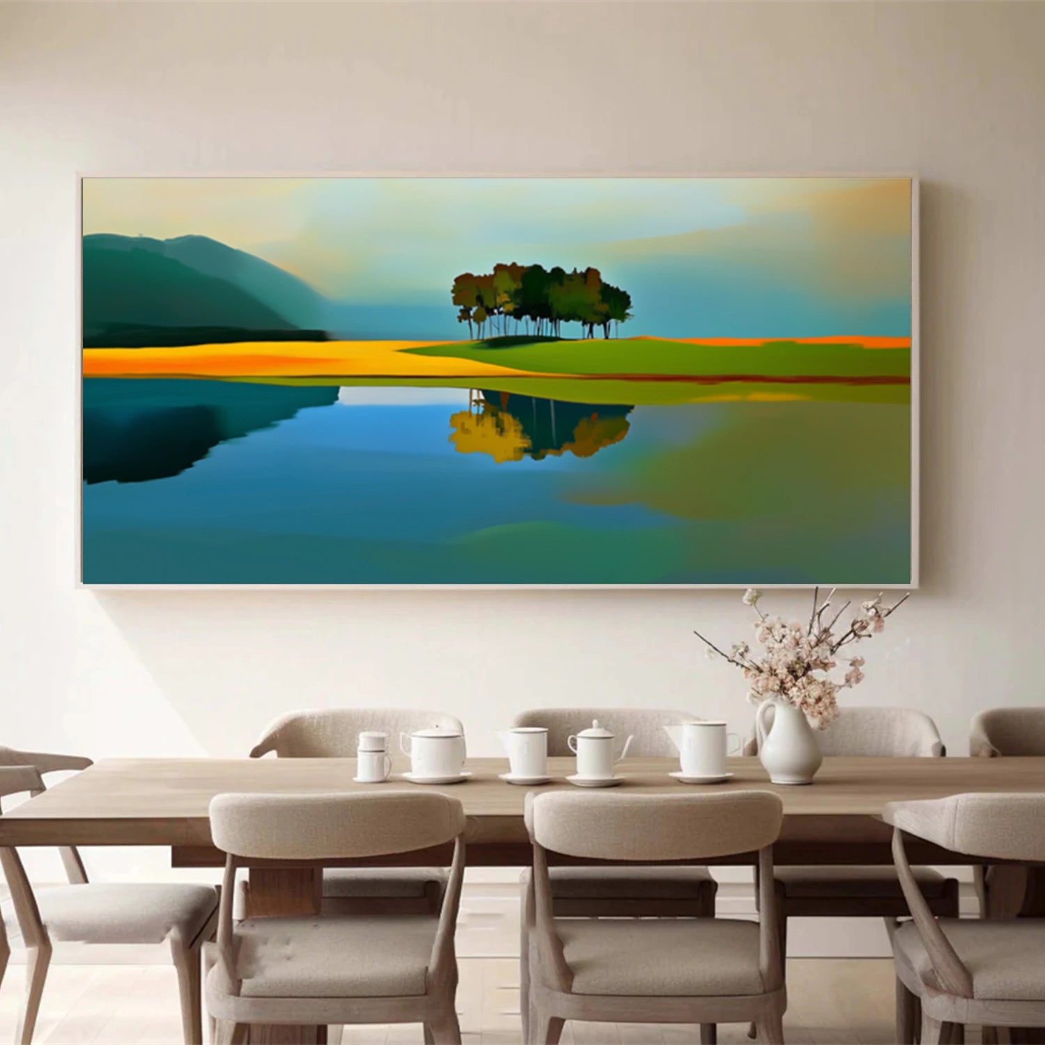Ocean And Sky Abstract Wall Art #OS137