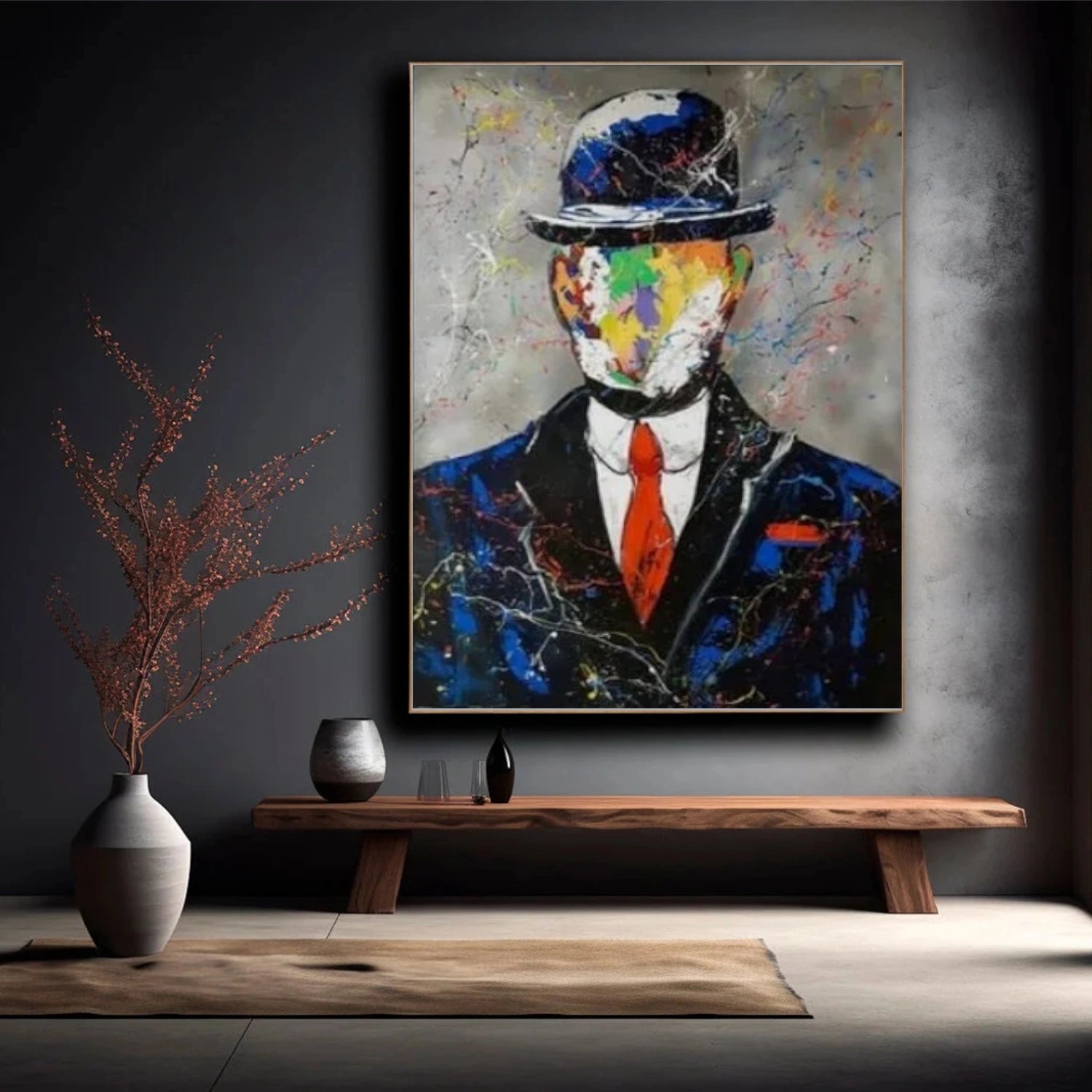 Abstract Portrait Canvas Art #AE039