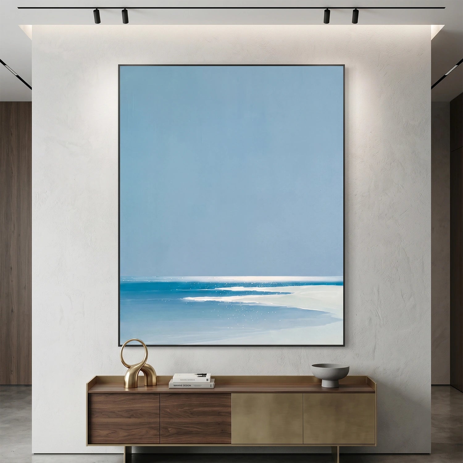 Blue Ocean And Sky Abstract Wall Art #OS165