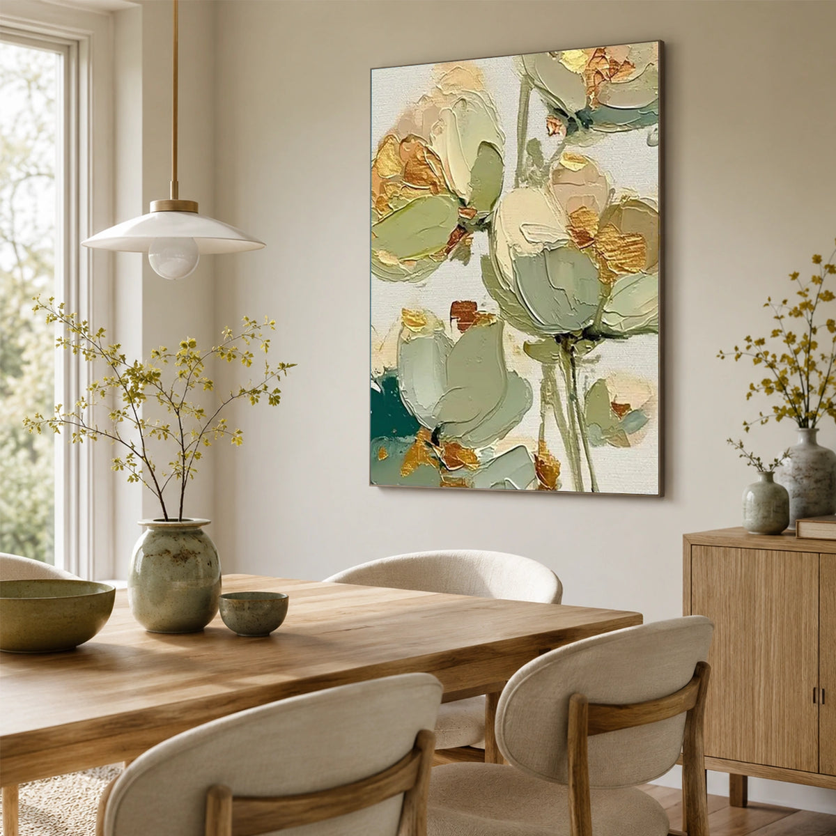 Flower Abstract Textured Wall Art #FP218