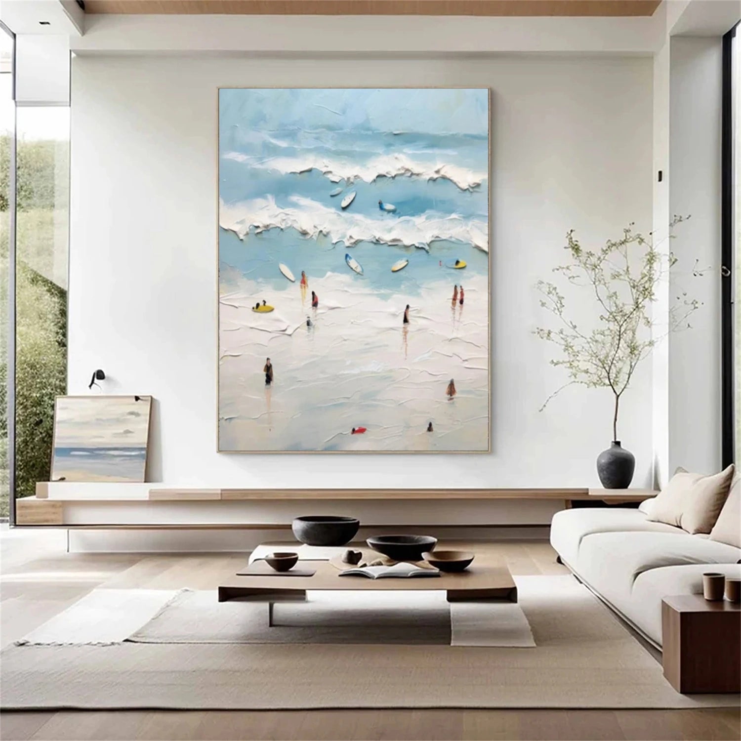 Surfing Sport Textured Wall Art #MS015