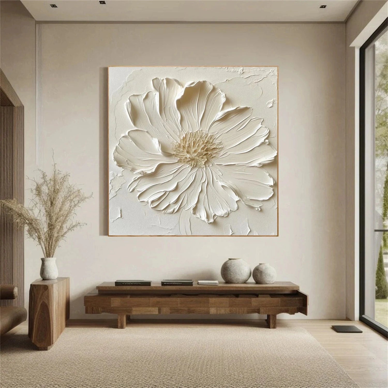 Flower Abstract Textured Wall Art #FP135