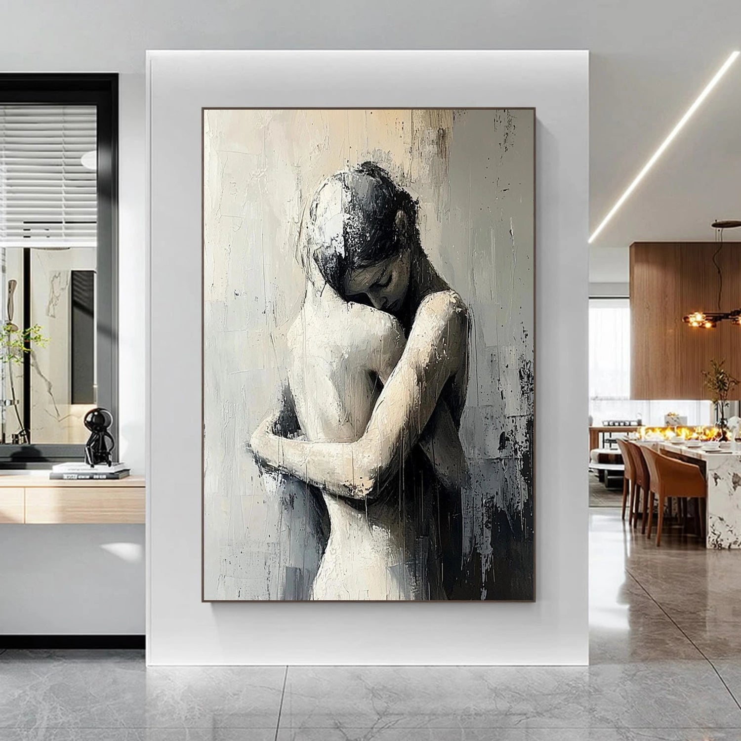 Abstract Portrait Canvas Art #AE122