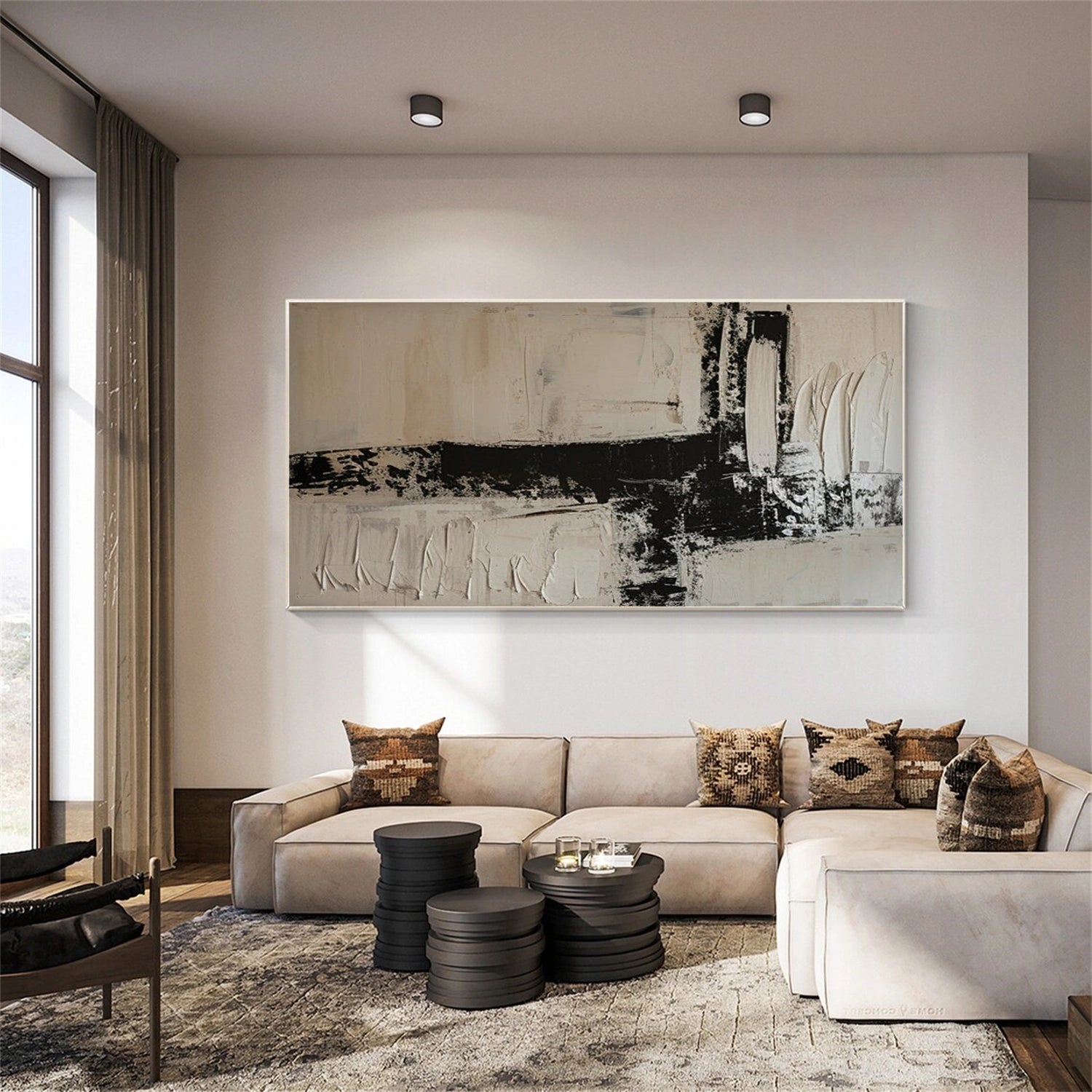 Wabi Sabi Textured Canvas Art #WS132