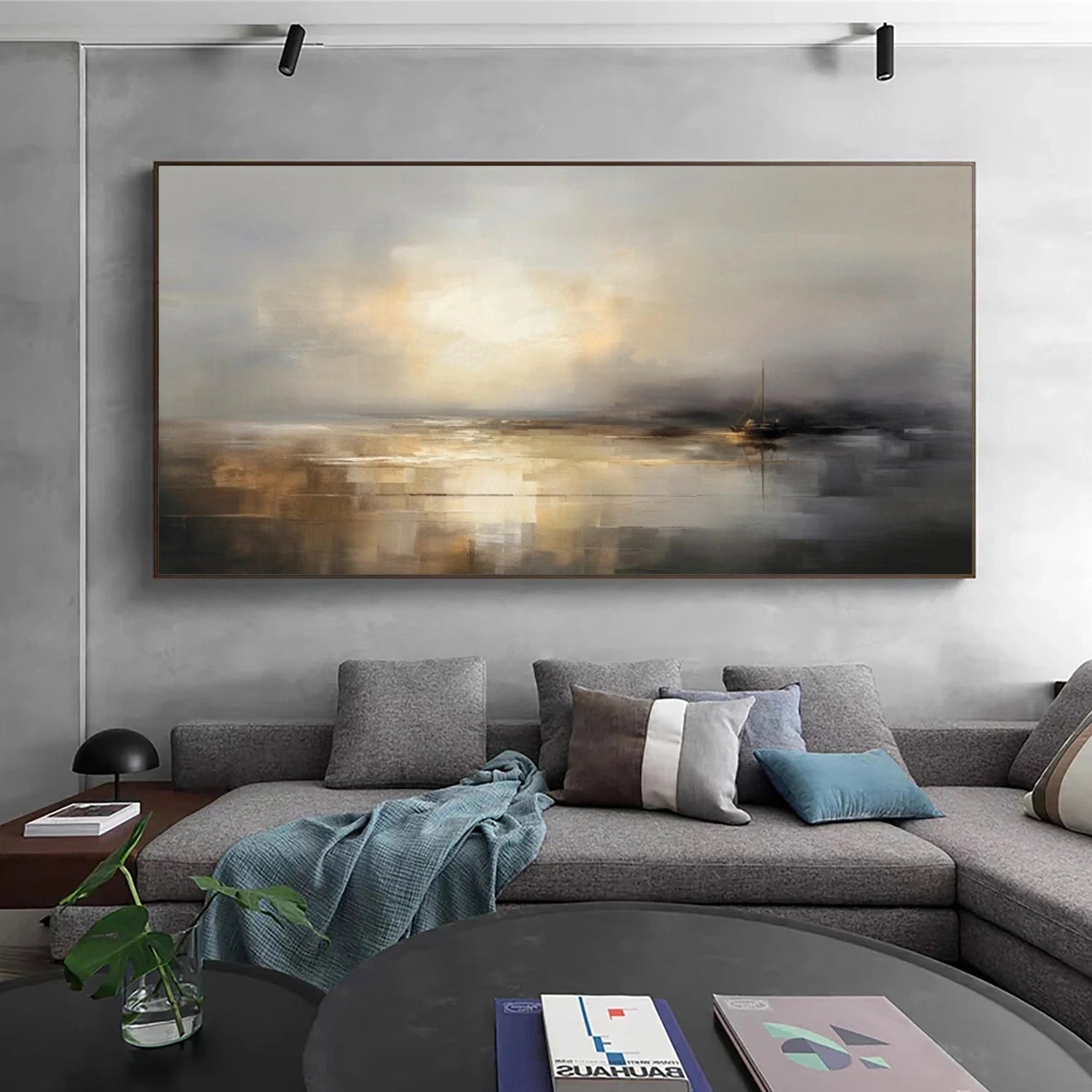 Ocean And Sky Abstract Wall Art #OS081