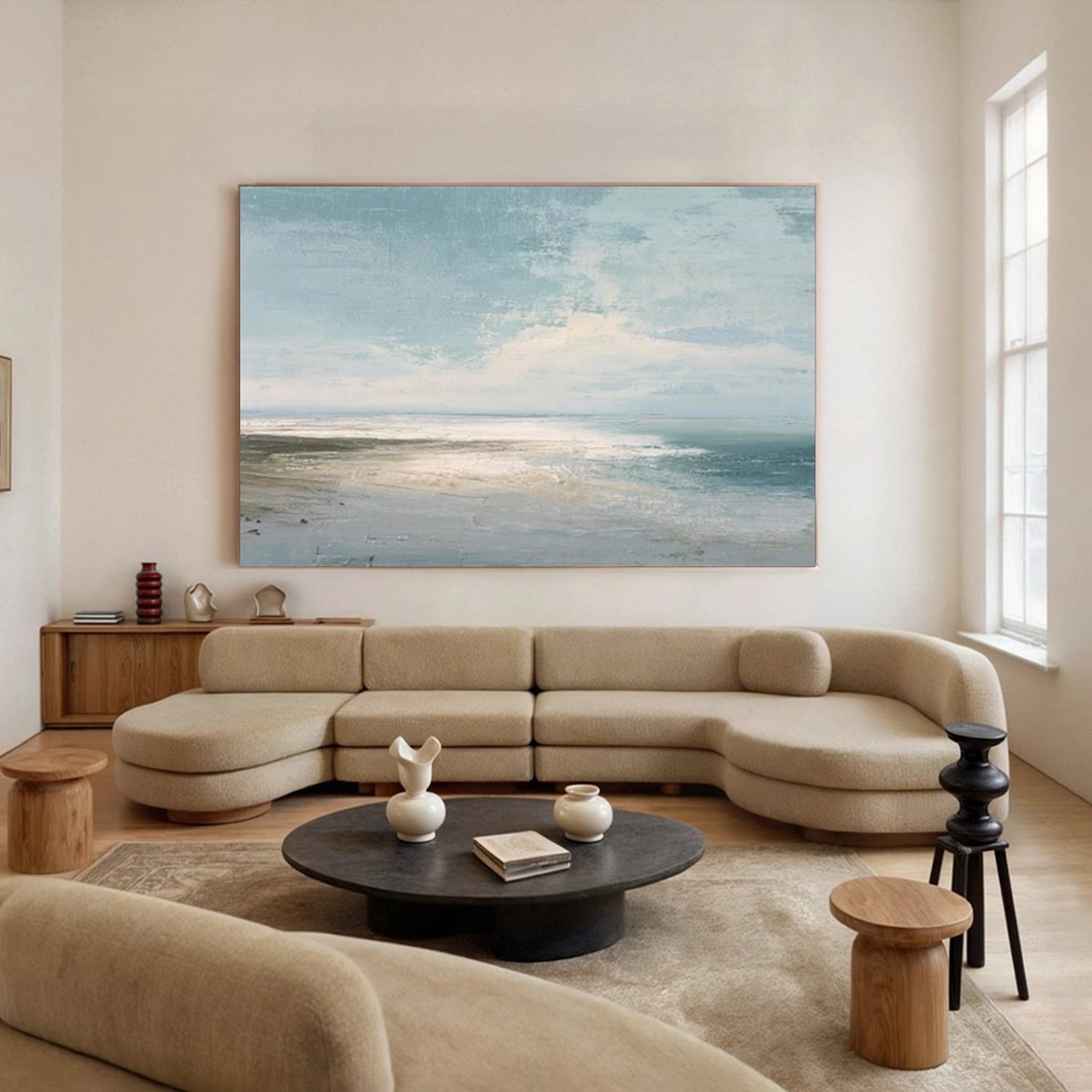 Ocean And Sky Abstract Wall Art #OS119