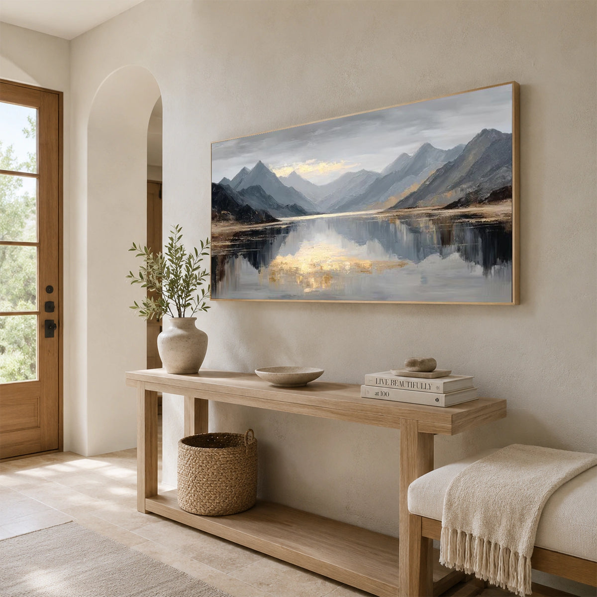 Abstract Mountain Canvas Art #MO083