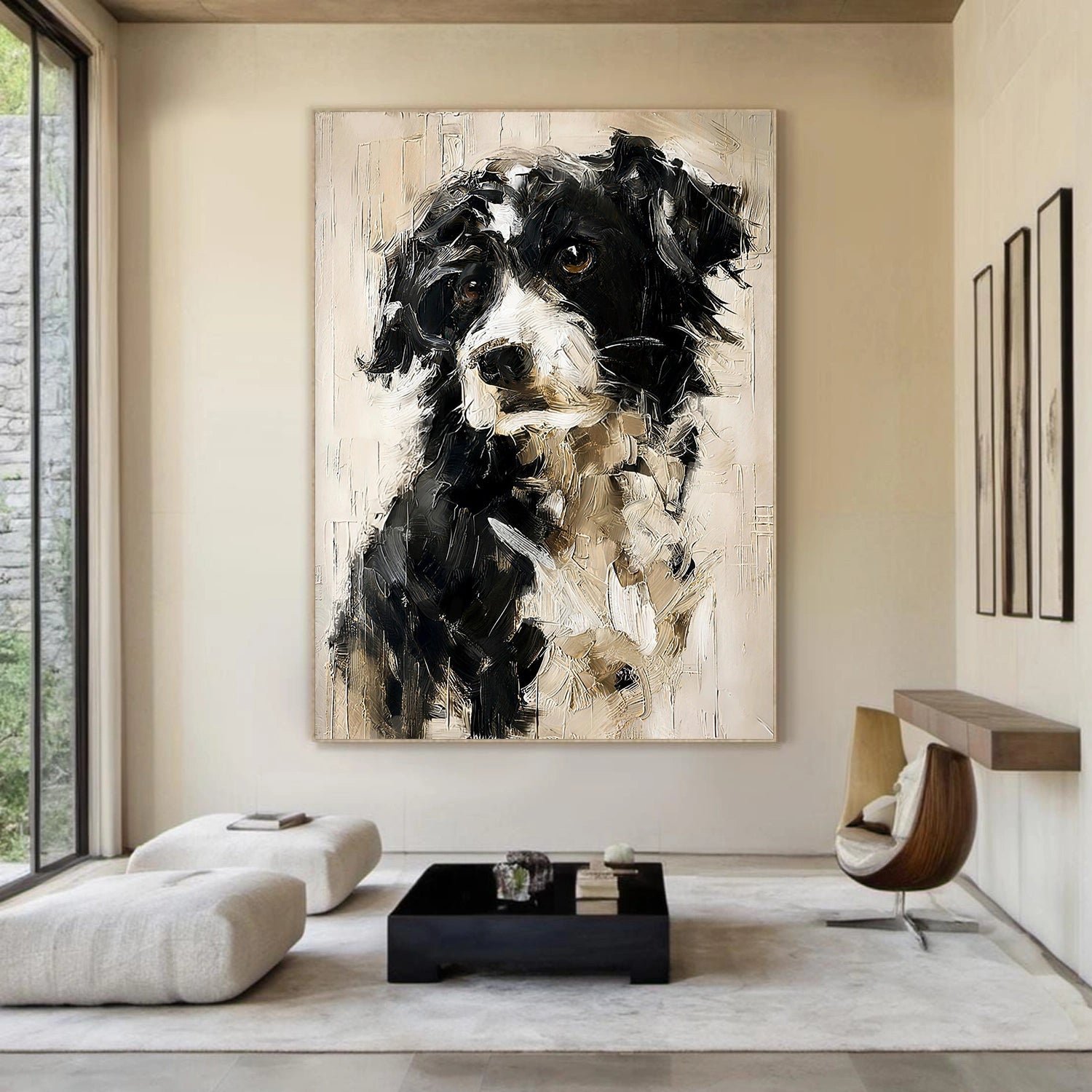Abstract Animal Dog Textured Wall Art #AC102