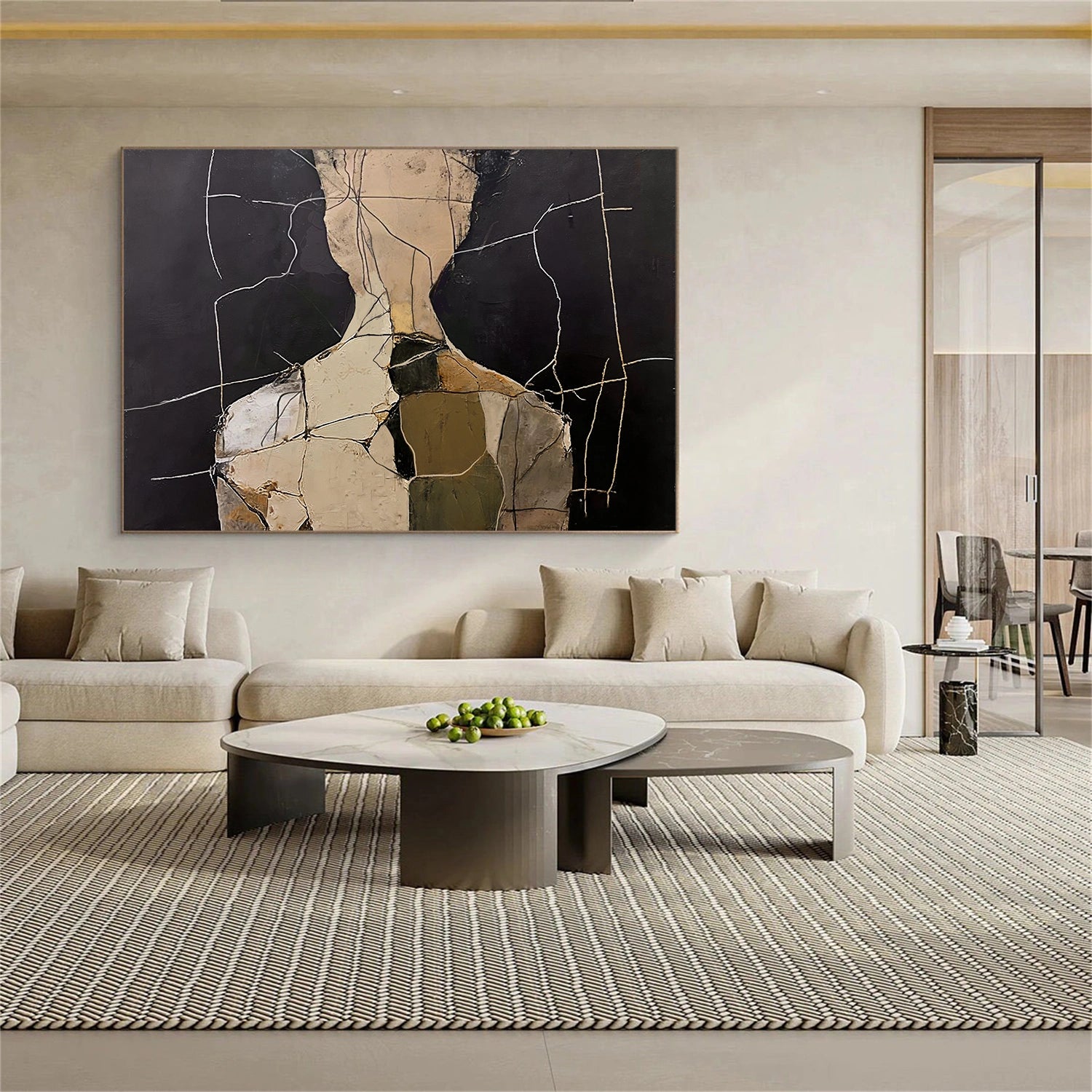 Abstract Portrait Canvas Art #AE117