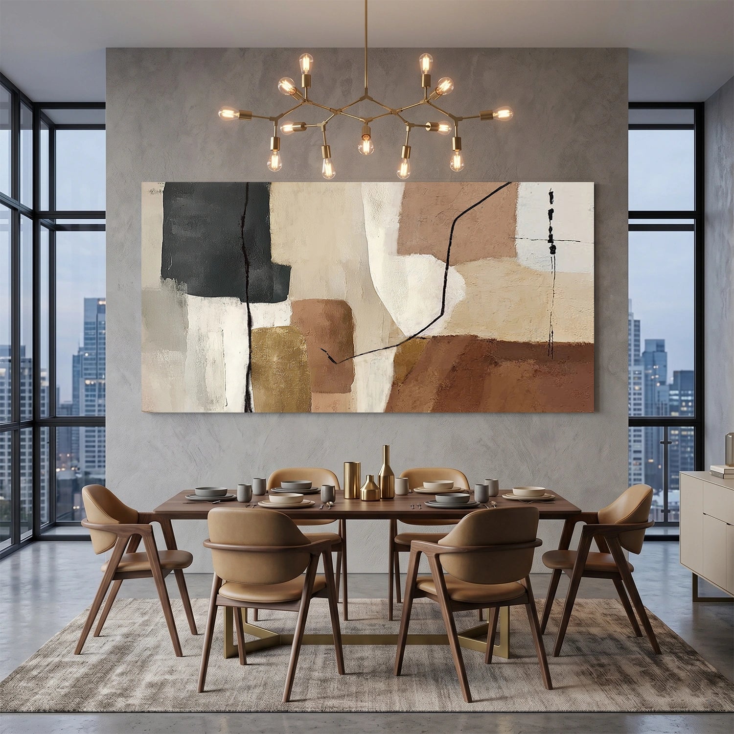 Abstract Canvas Wall Art #AP377