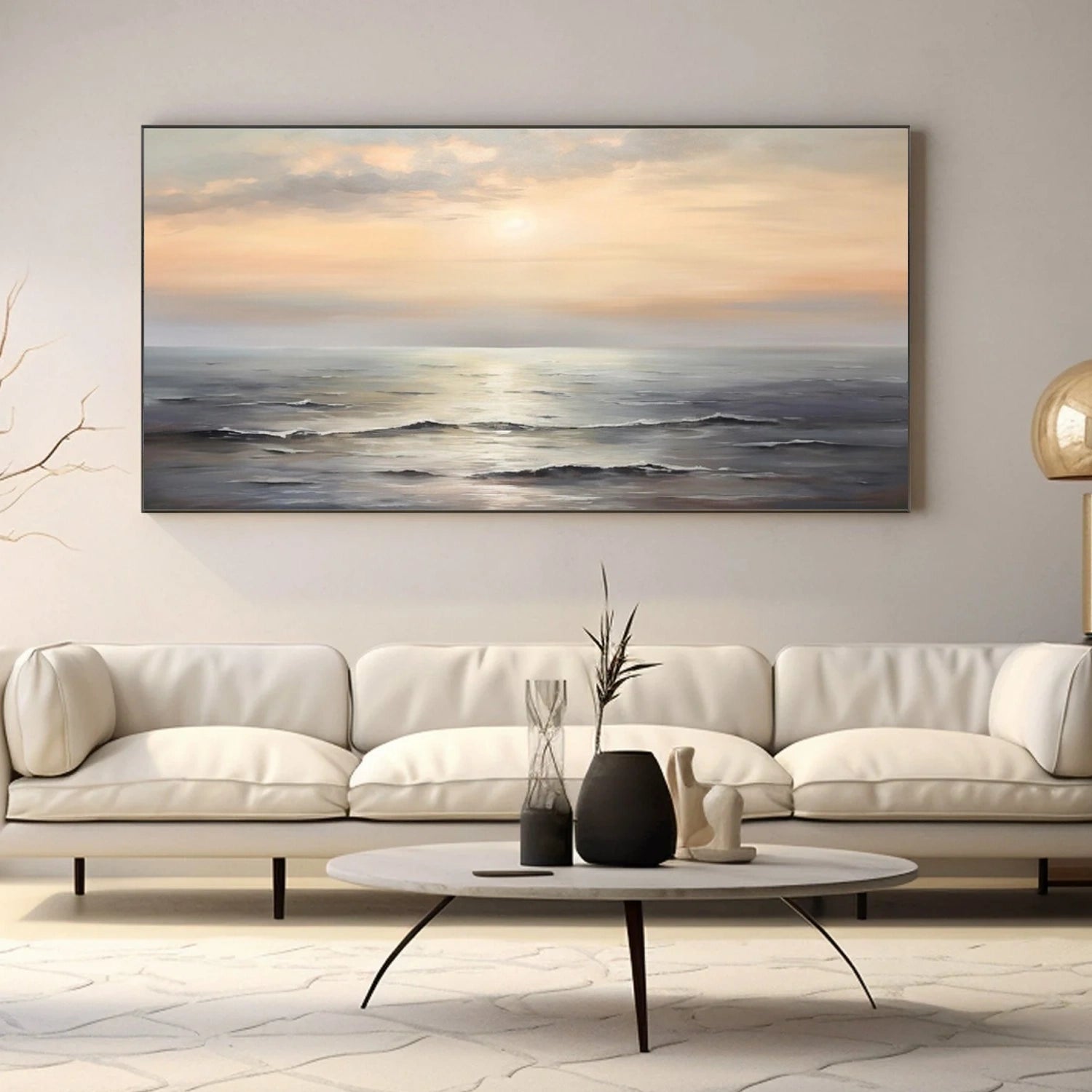 Ocean And Sky Abstract Wall Art #OS083