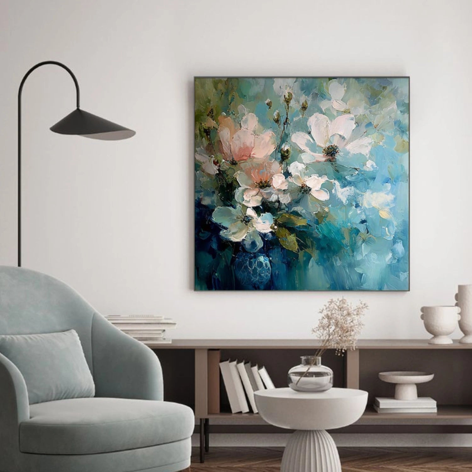 Flower Abstract Textured Wall Art #FP182