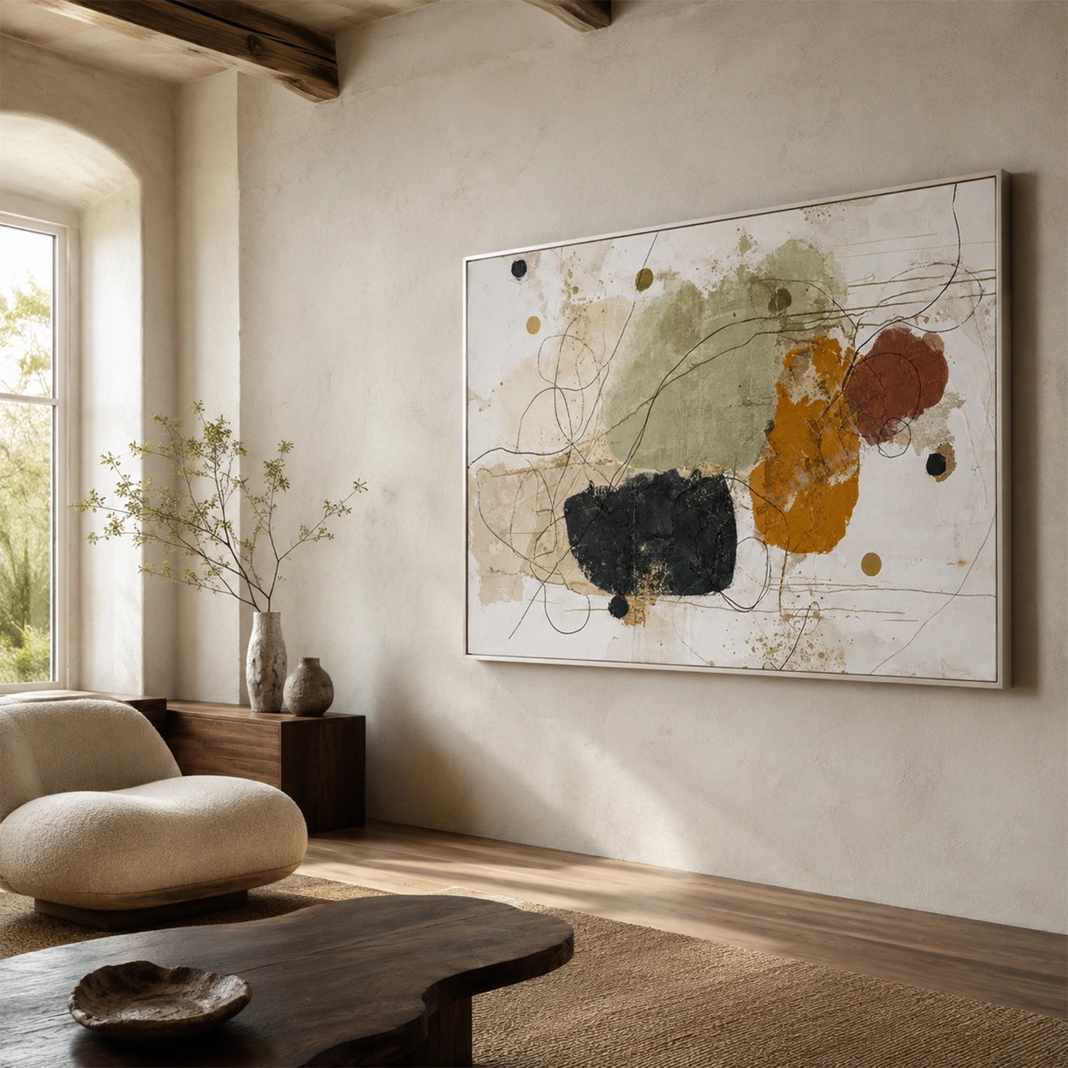 Abstract Canvas Wall Art #AP394