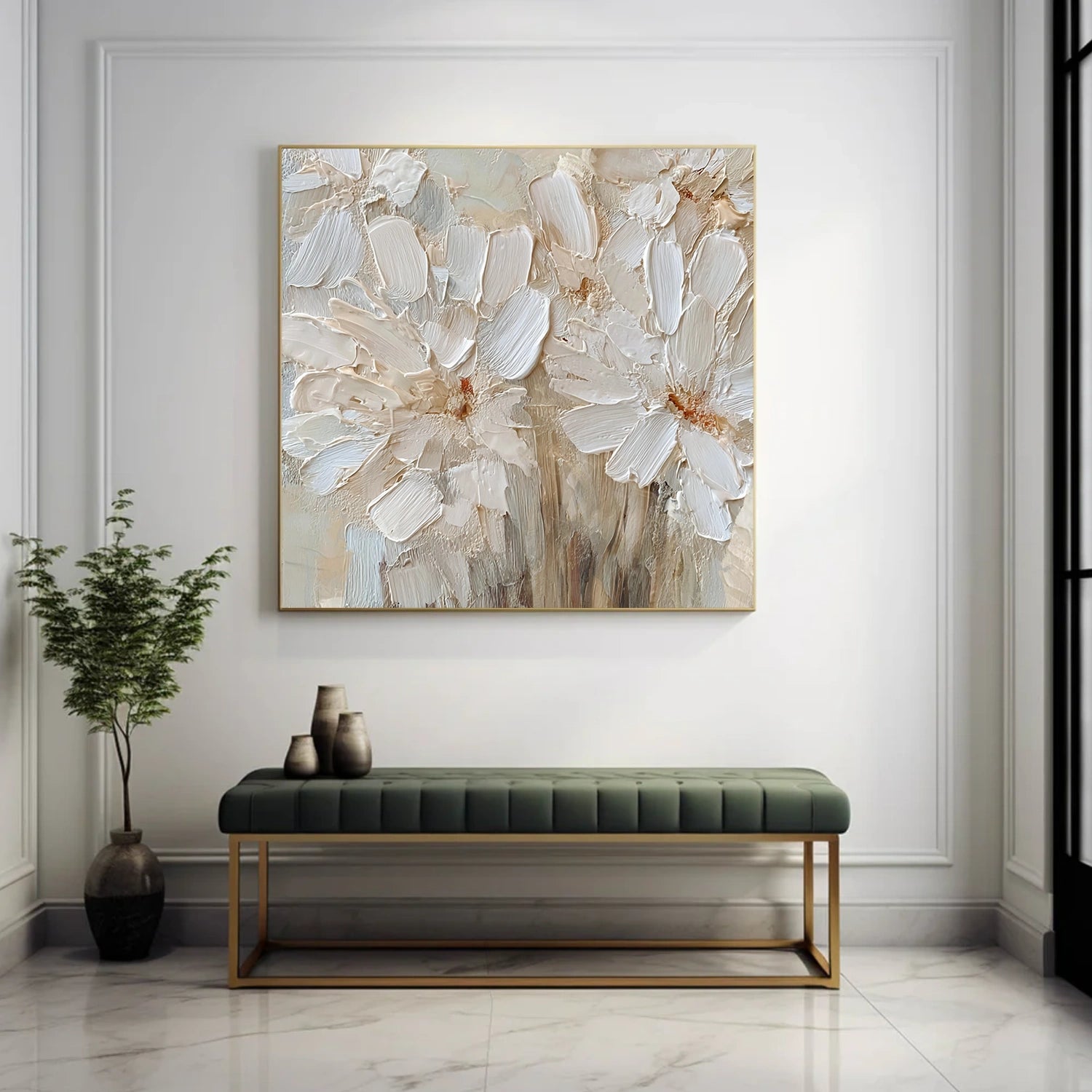 Flower Abstract Textured Wall Art #FP180