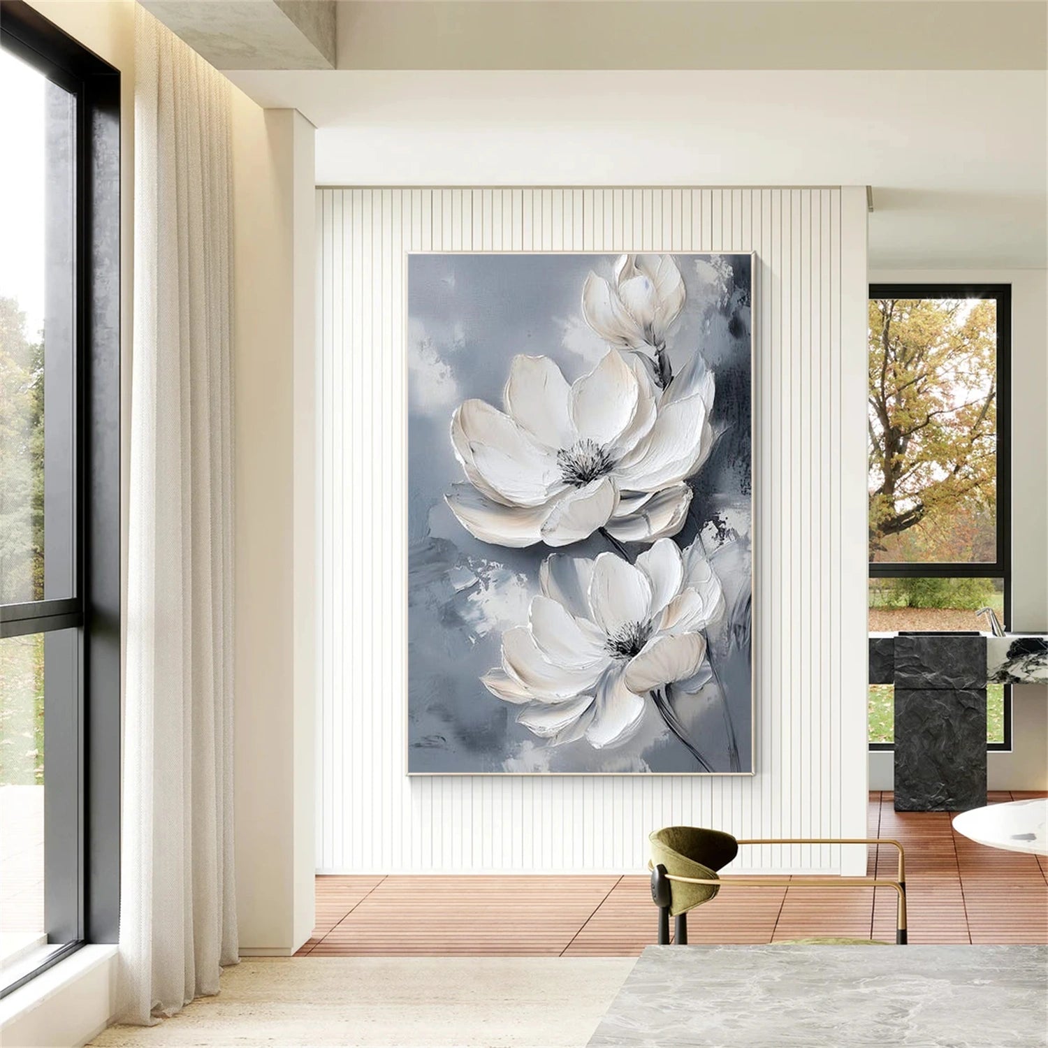 Flower Abstract Textured Wall Art #FP185
