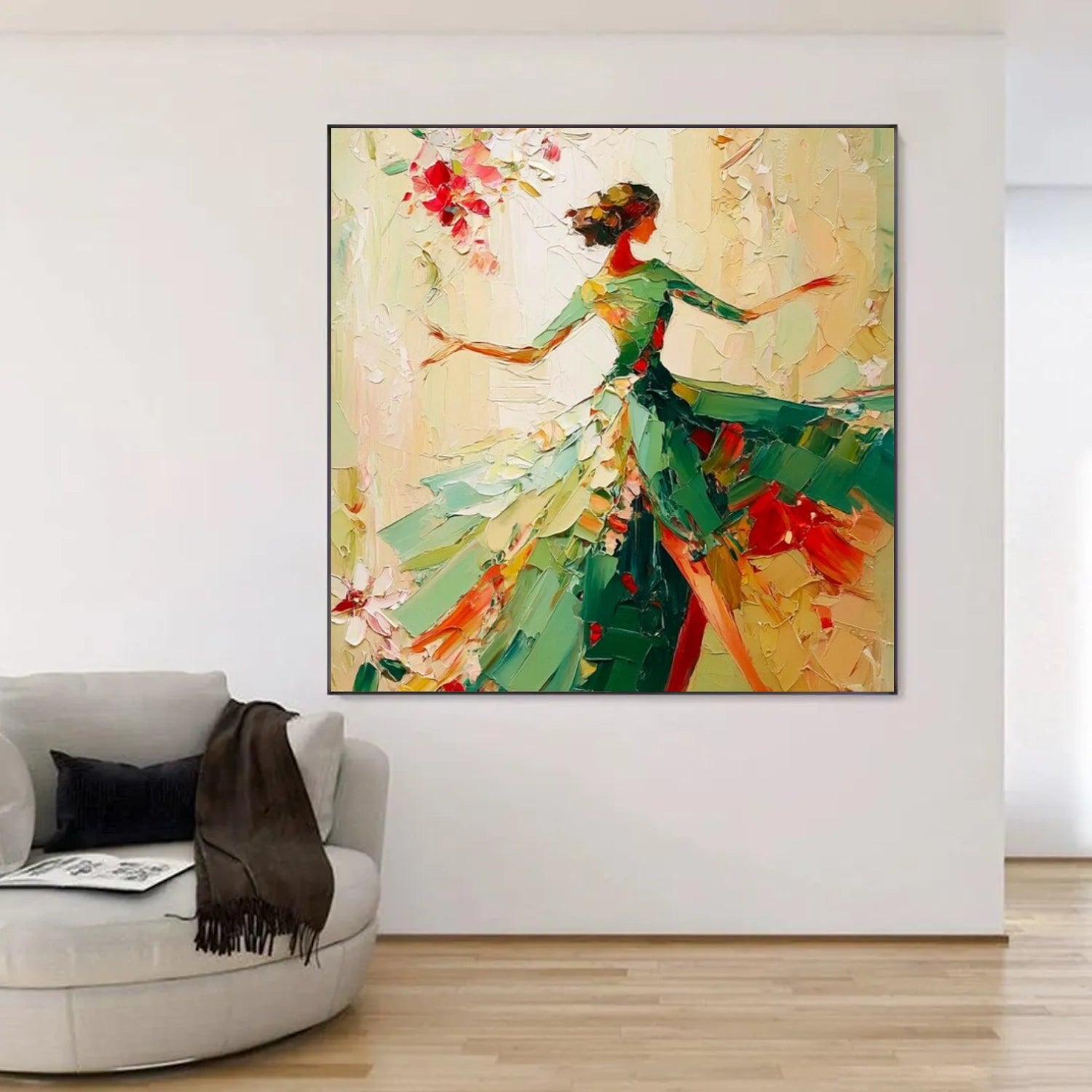 Abstract People Textured Canvas #AE056