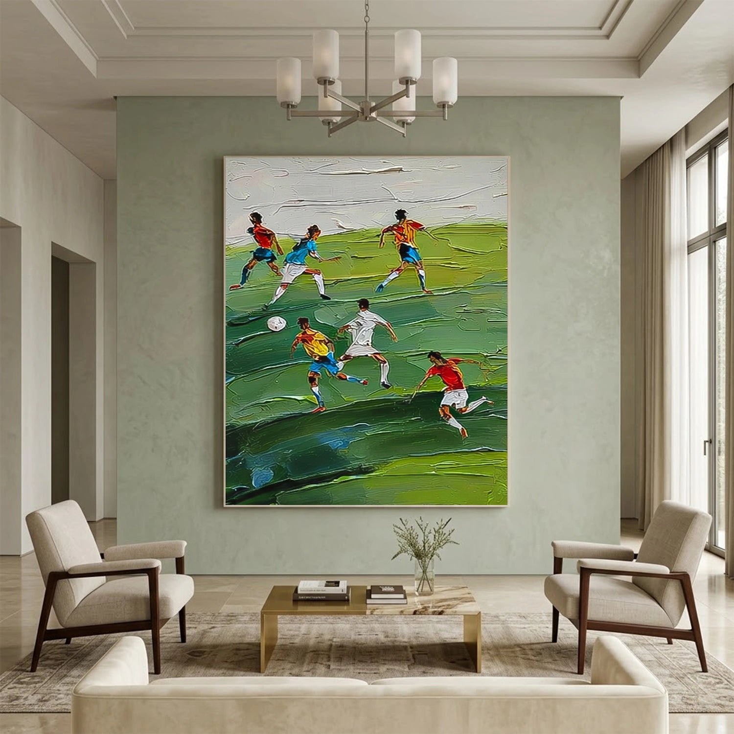Football Sport Textured Wall Art #MS116