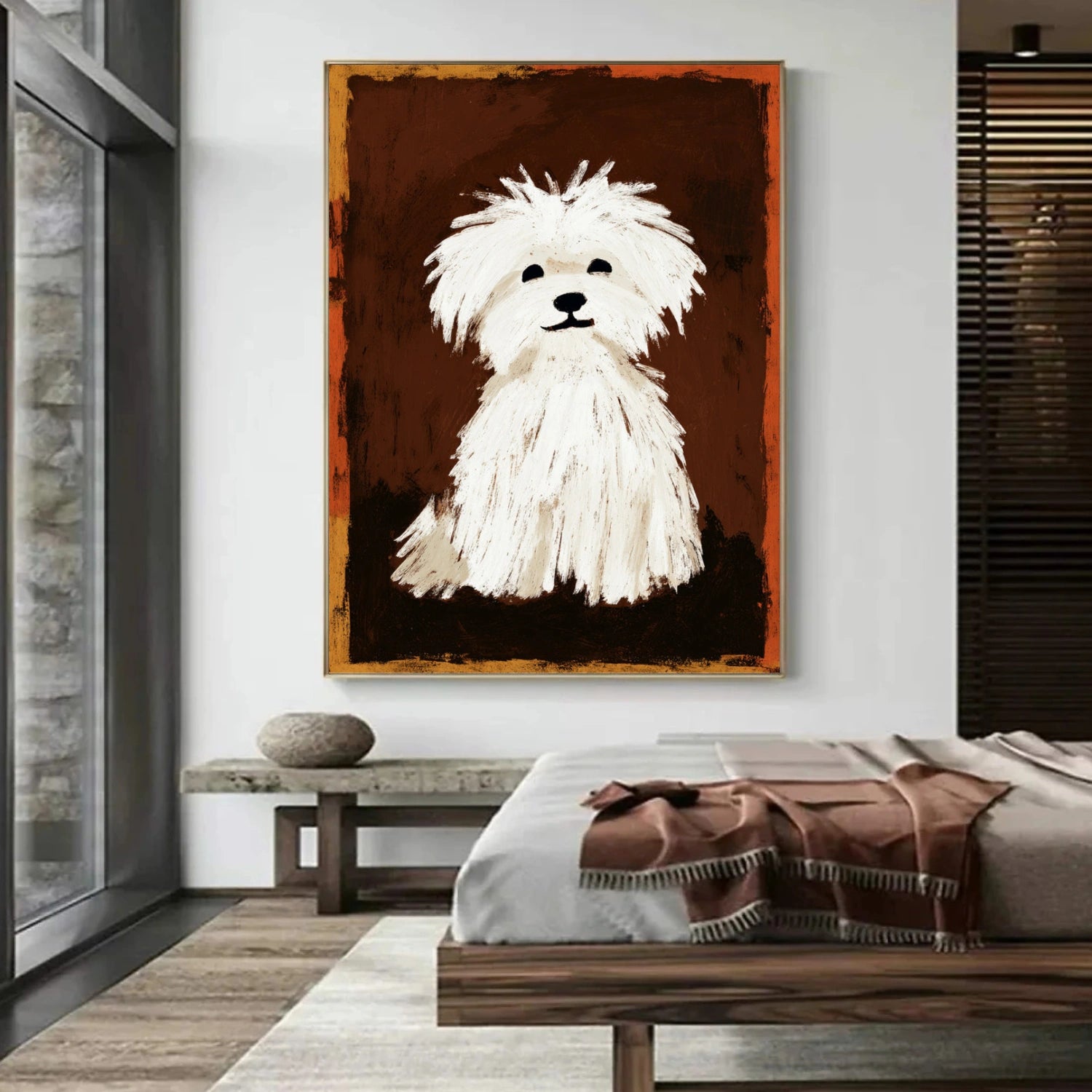 Abstract Animal Dog Wall Art #AC093