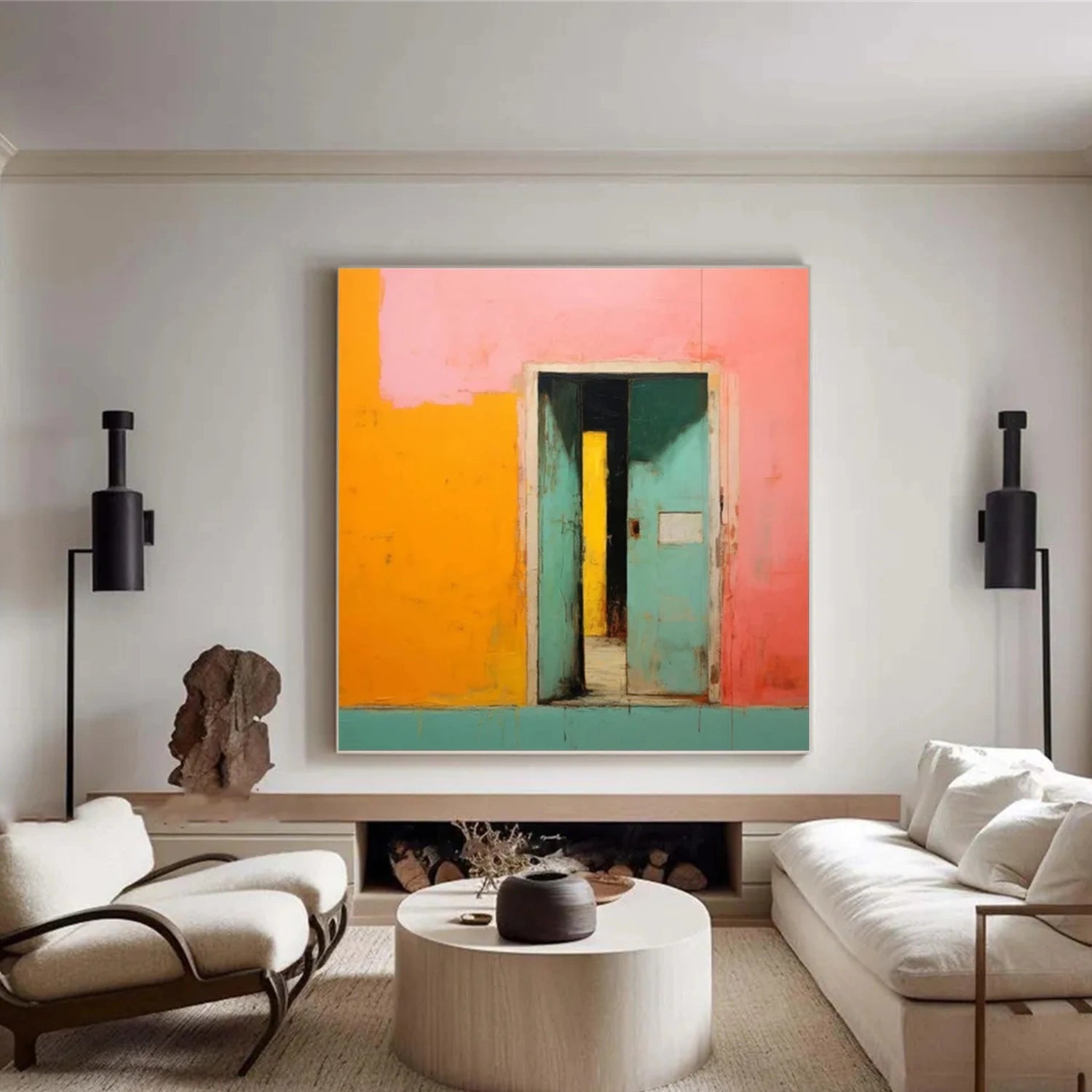 Abstract Canvas Wall Art #AP290